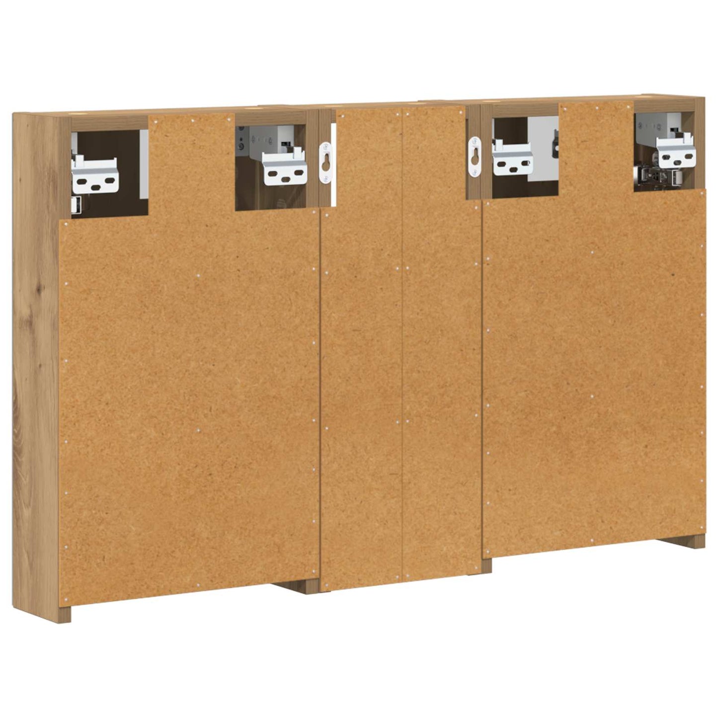 Baderomsskapsett 3 stk. 80 x 10,5 x 50 cm Konstruert tre