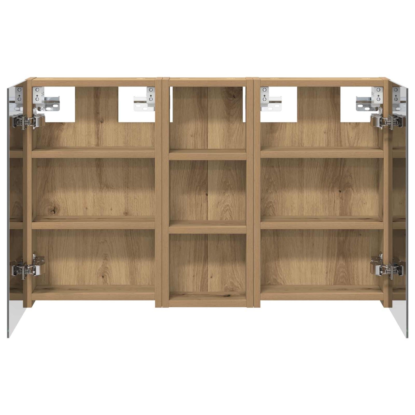 Baderomsskapsett 3 stk. 80 x 10,5 x 50 cm Konstruert tre