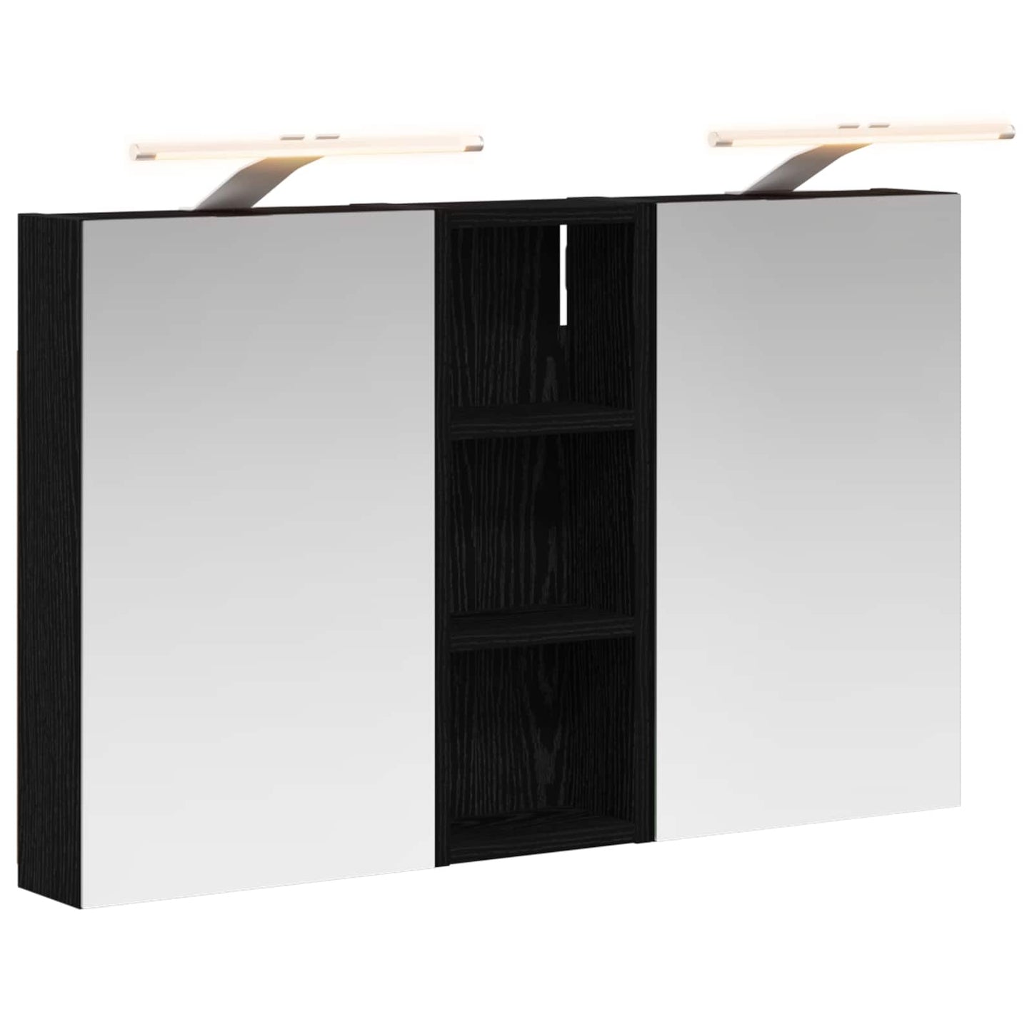 Baderomsskapsett med dør 3 pcs 80 x 10,5 x 50 cm Konstruert tre