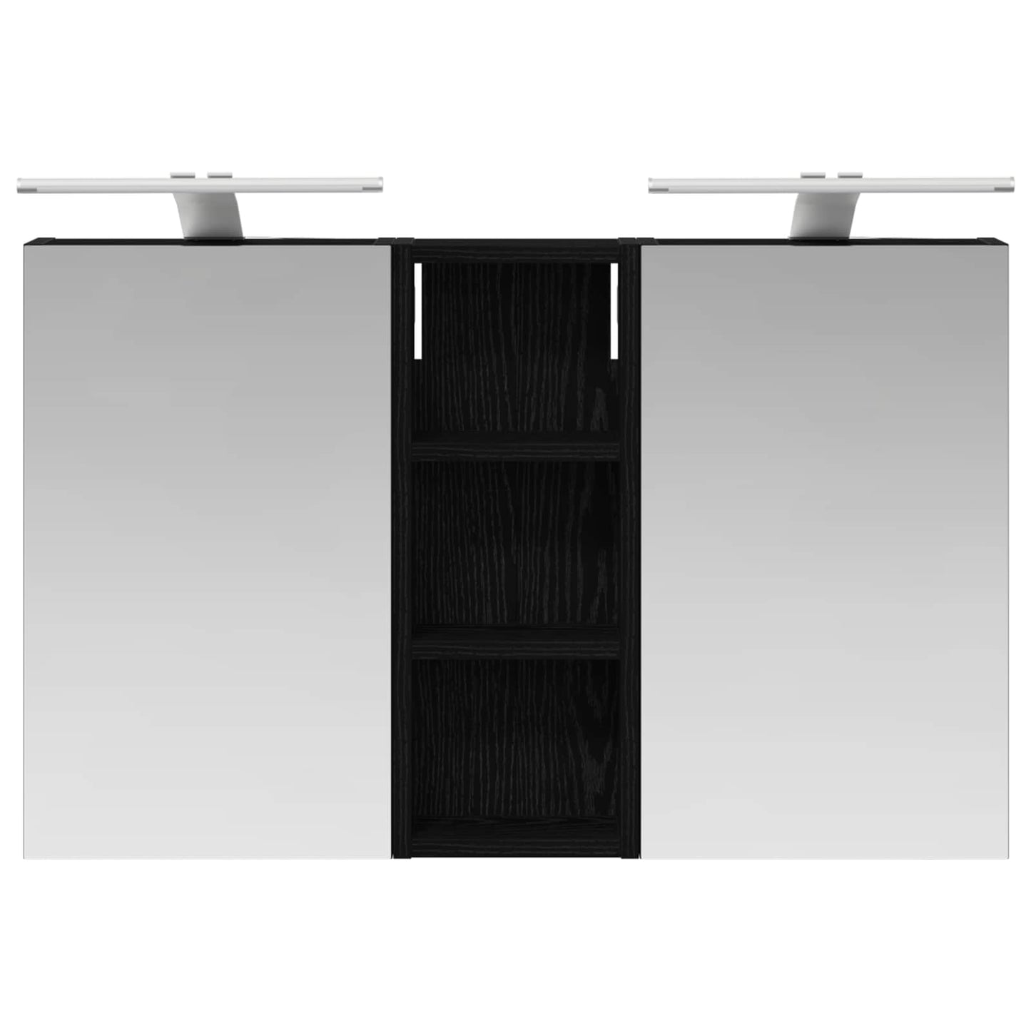 Baderomsskapsett med dør 3 pcs 80 x 10,5 x 50 cm Konstruert tre