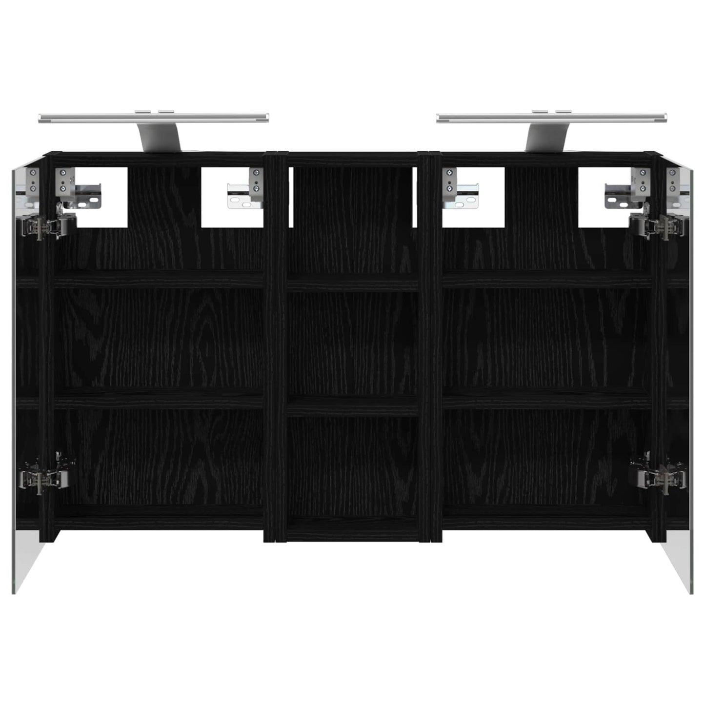 Baderomsskapsett med dør 3 pcs 80 x 10,5 x 50 cm Konstruert tre