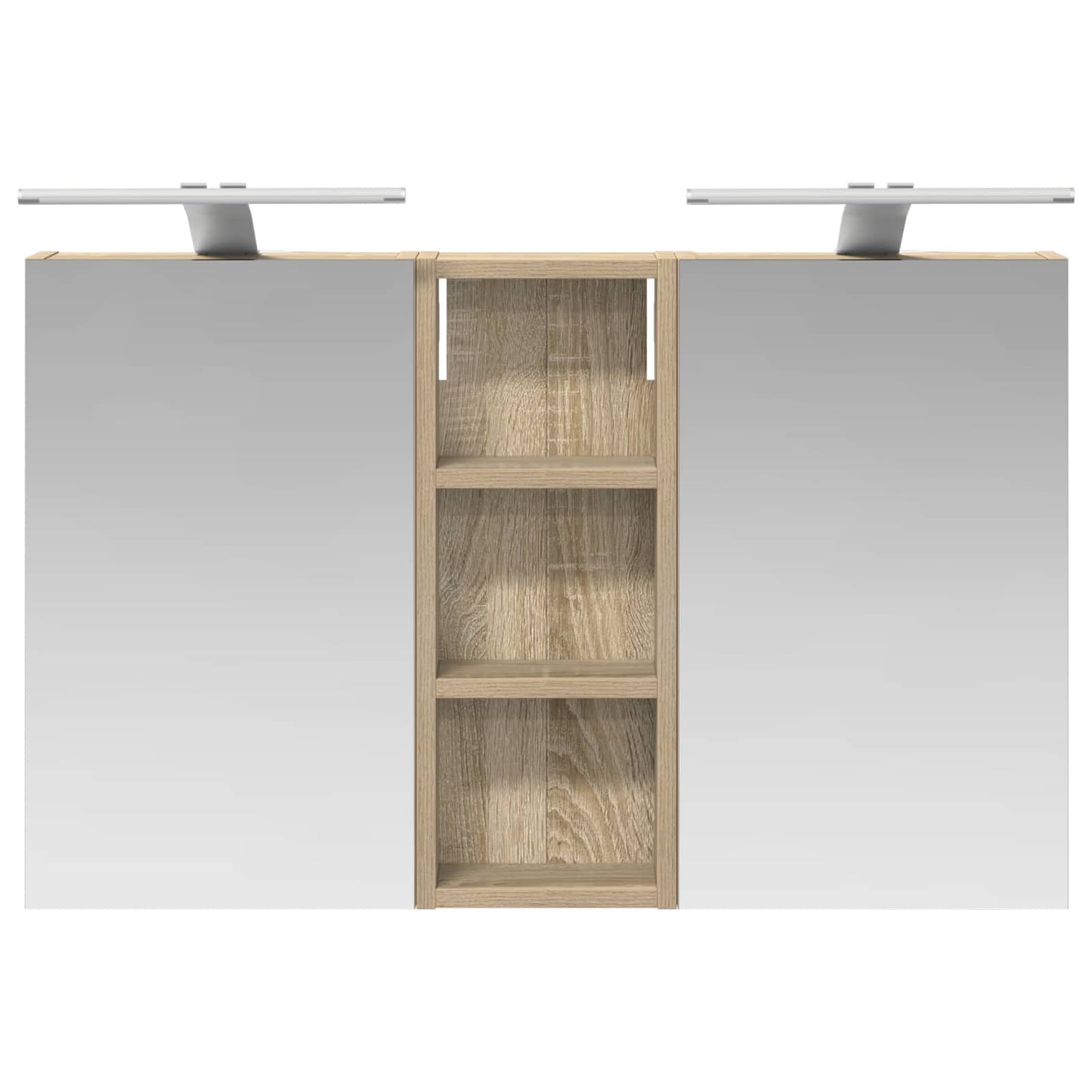 Baderomsskapsett med dør 3 pcs 80 x 10,5 x 50 cm Konstruert tre