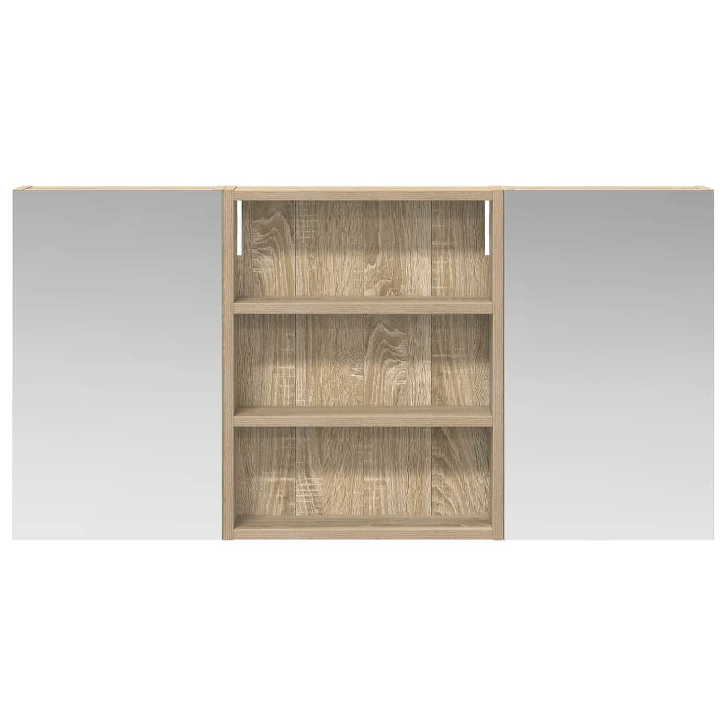 Baderomsskapsett 3 pcs 100 x 10,5 x 50 cm Konstruert tre