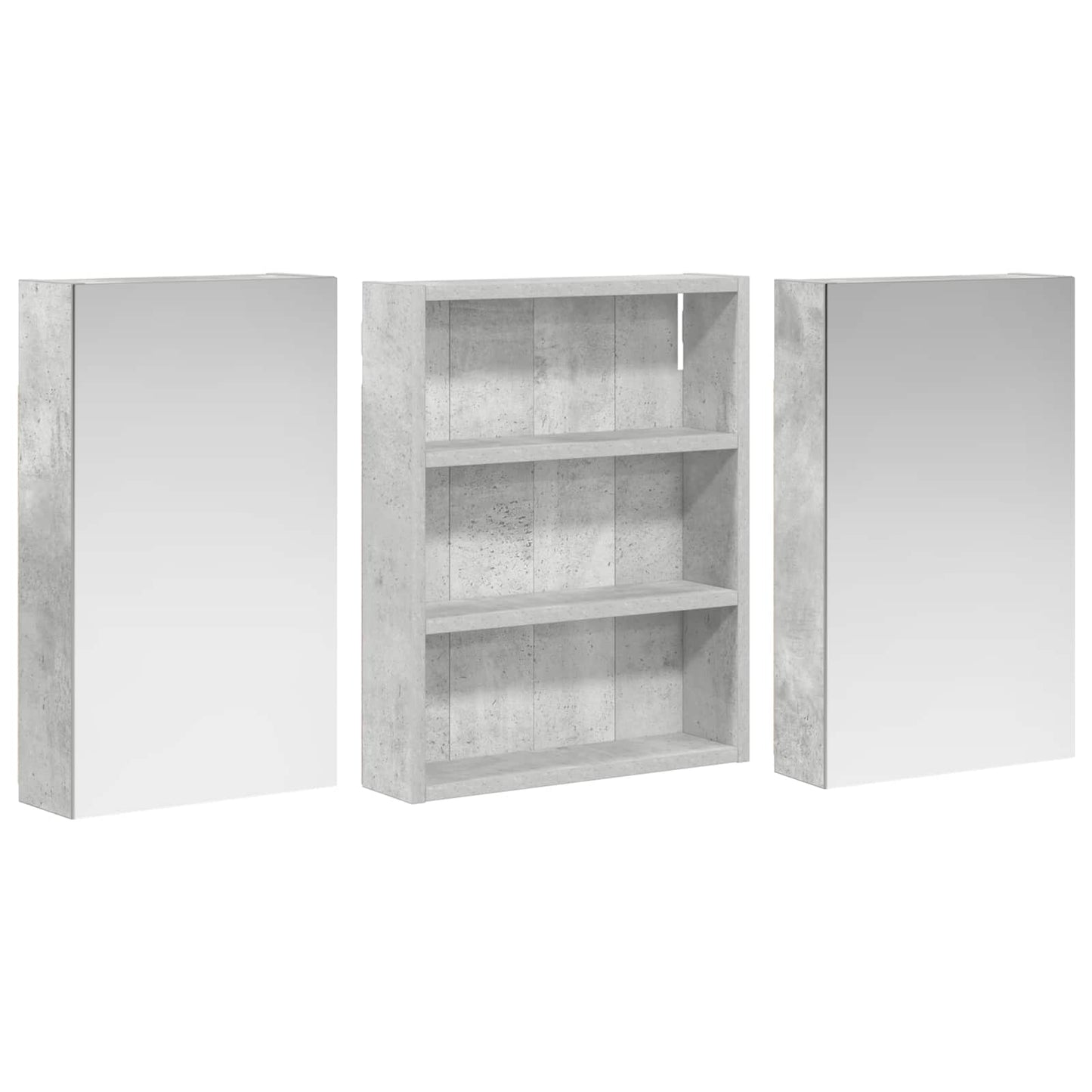Baderomsskapsett 3 pcs 100 x 10,5 x 50 cm Konstruert tre