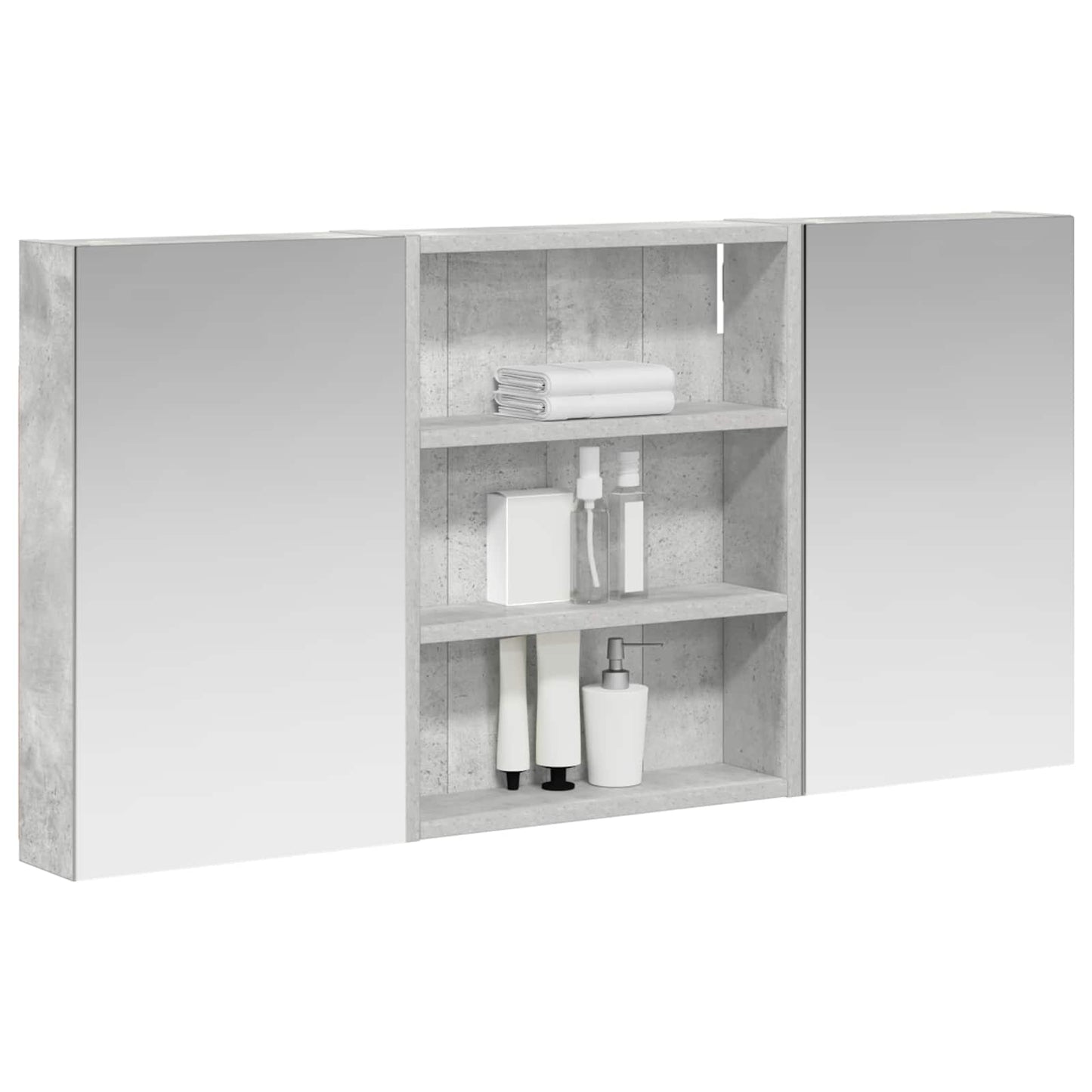 Baderomsskapsett 3 pcs 100 x 10,5 x 50 cm Konstruert tre