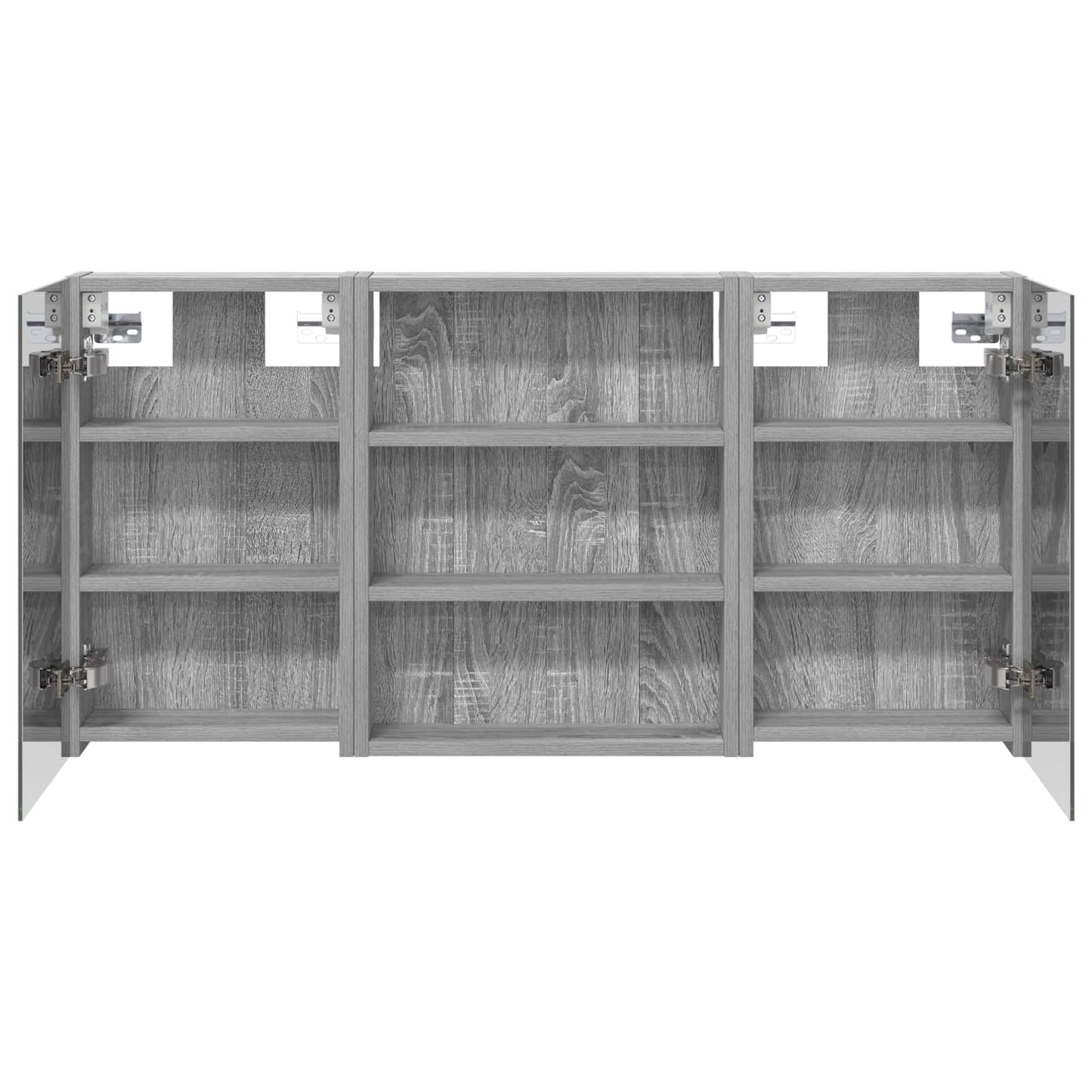 Baderomsskapsett 3 pcs 100 x 10,5 x 50 cm Konstruert tre