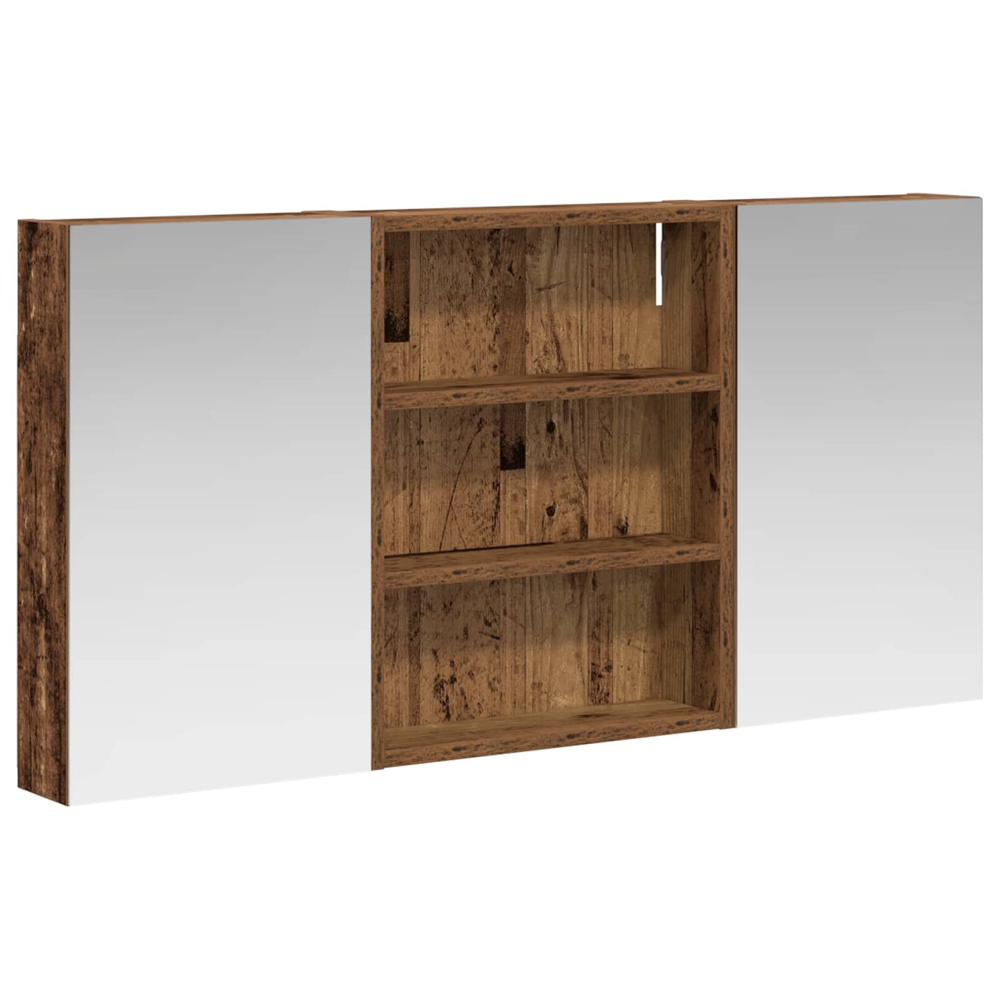 Baderomsskapsett 3 pcs 100 x 10,5 x 50 cm Konstruert tre