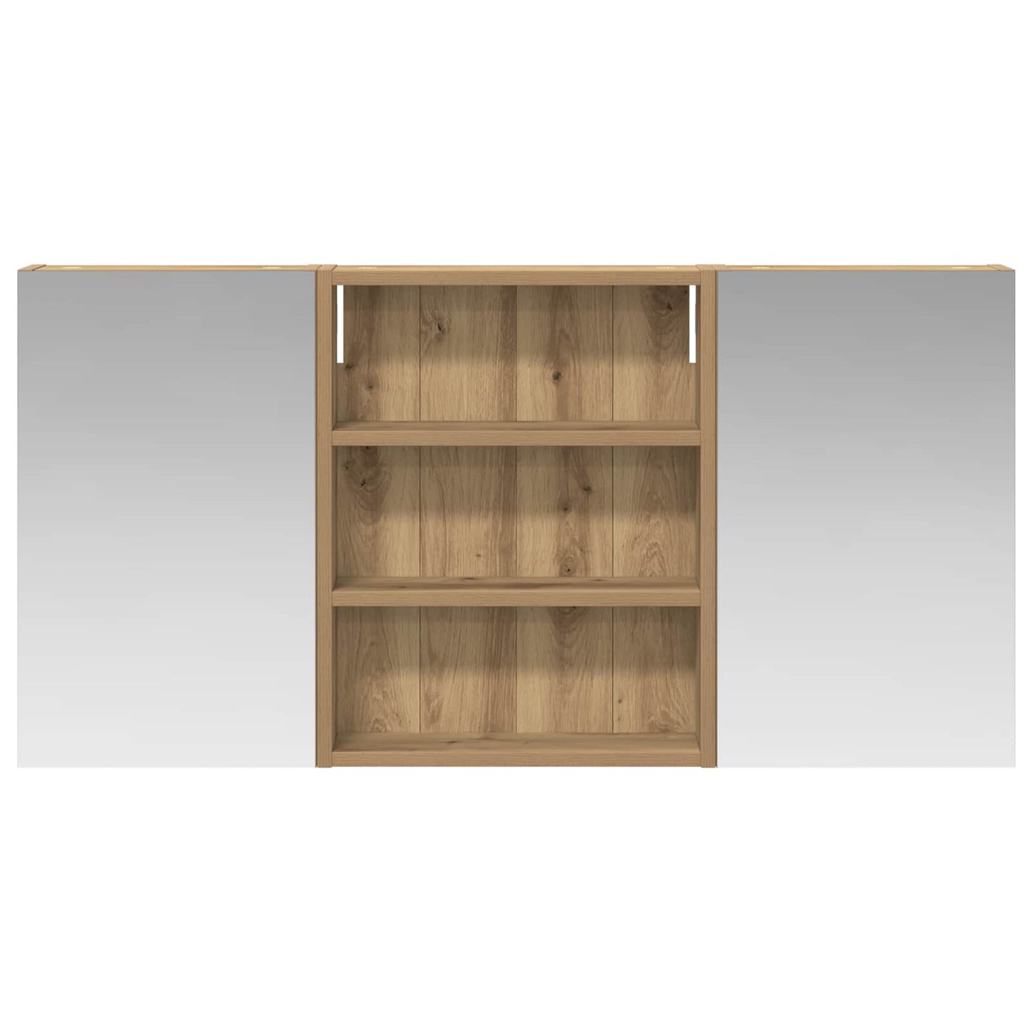 Baderomsskapsett 3 stk. 100 x 10,5 x 50 cm Konstruert tre