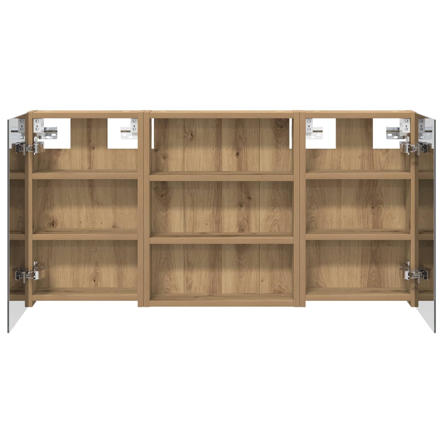 Baderomsskapsett 3 stk. 100 x 10,5 x 50 cm Konstruert tre