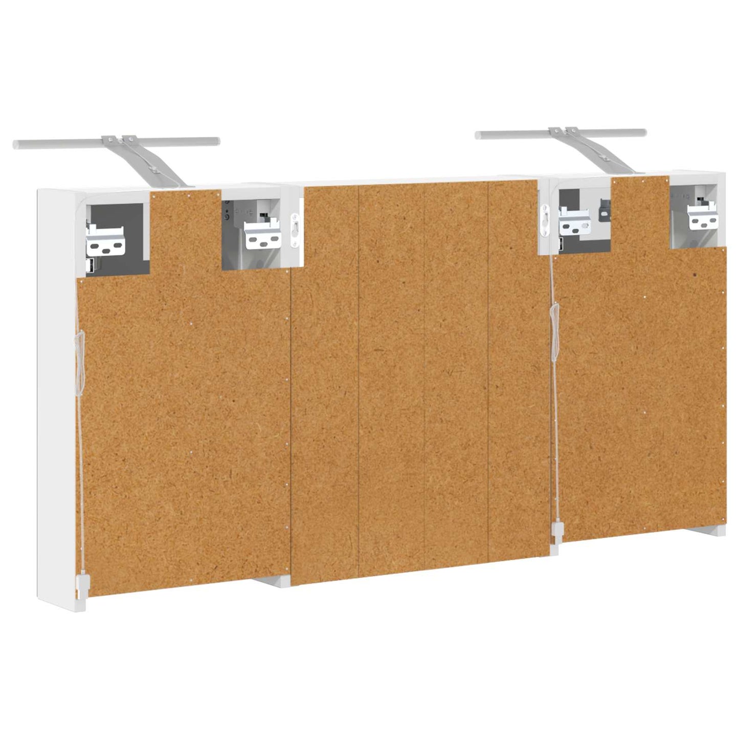 Baderomsskapsett 3 pcs 100 x 10,5 x 50 cm Konstruert tre