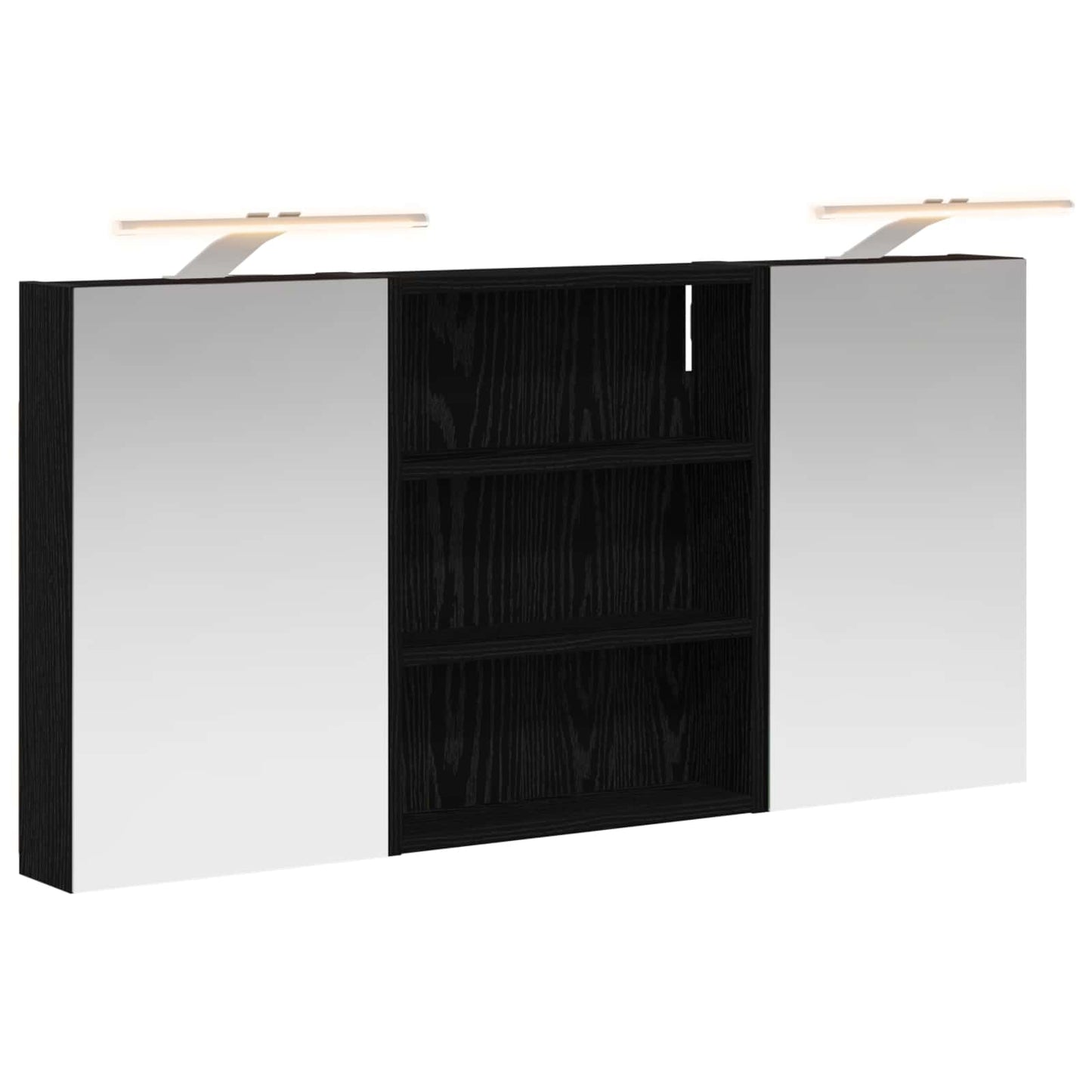 Baderomsskapsett 3 pcs 100 x 10,5 x 50 cm Konstruert tre