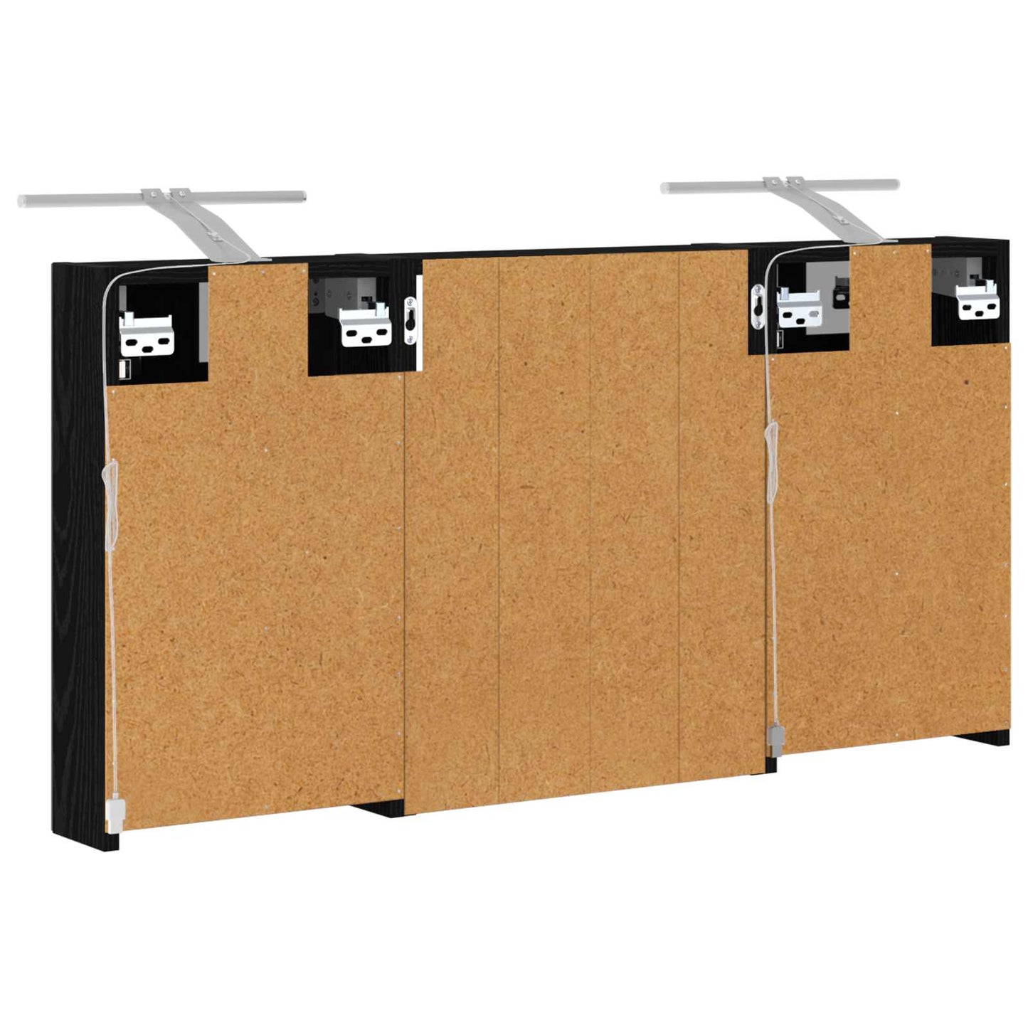 Baderomsskapsett 3 pcs 100 x 10,5 x 50 cm Konstruert tre