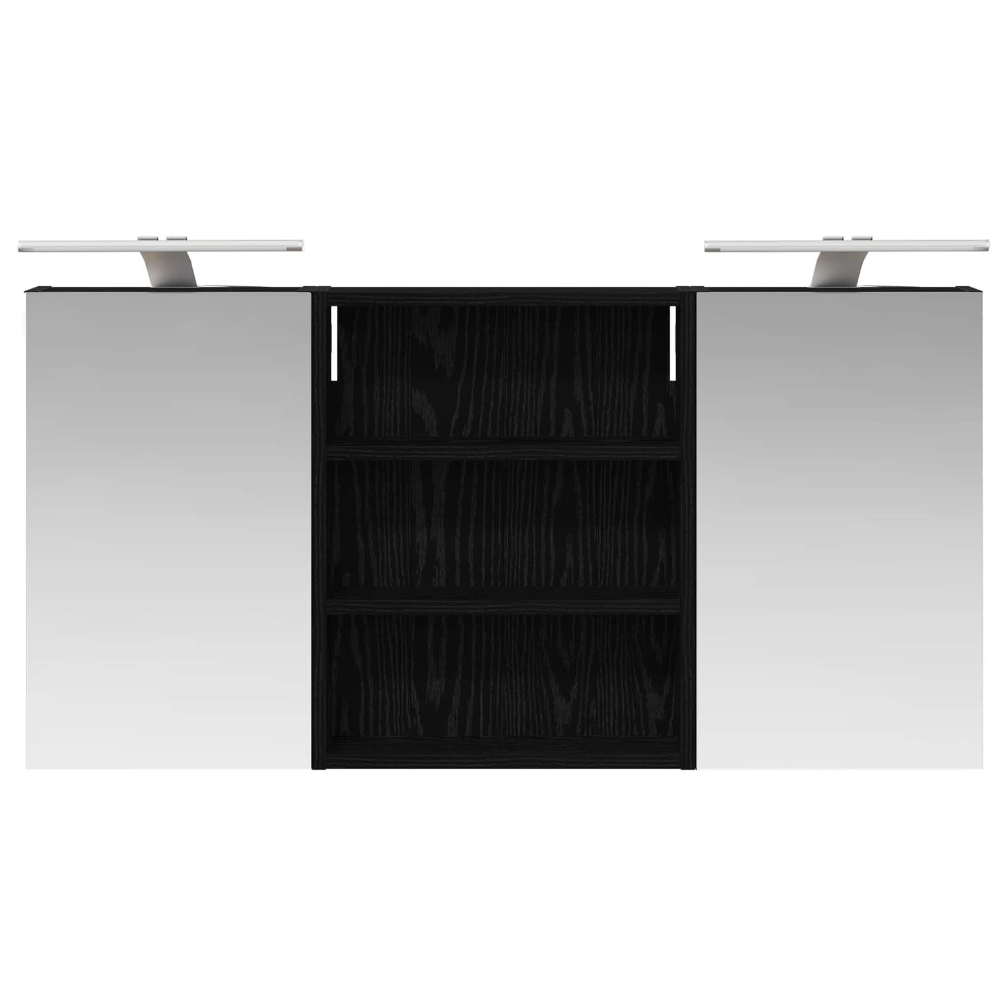Baderomsskapsett 3 pcs 100 x 10,5 x 50 cm Konstruert tre