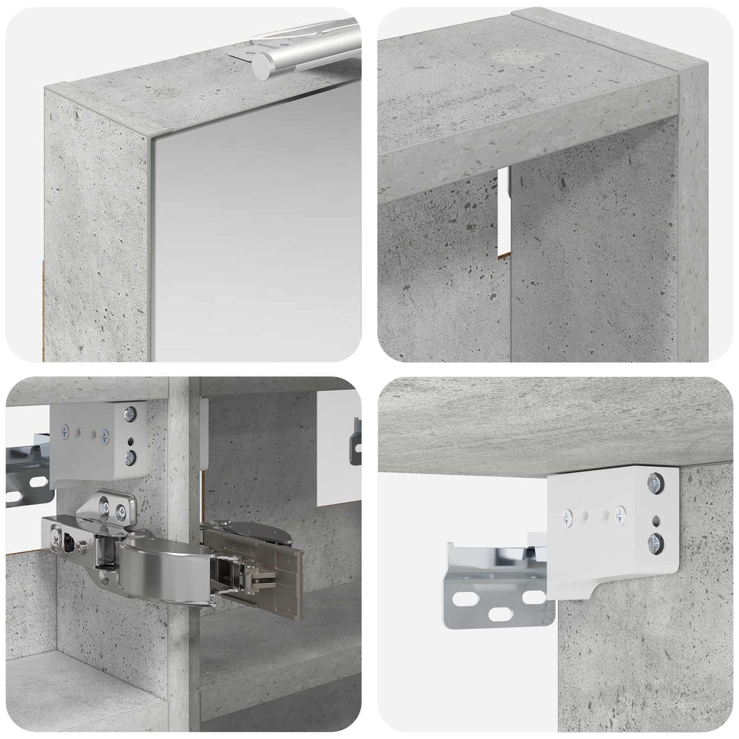 Baderomsskapsett 3 pcs 100 x 10,5 x 50 cm Konstruert tre