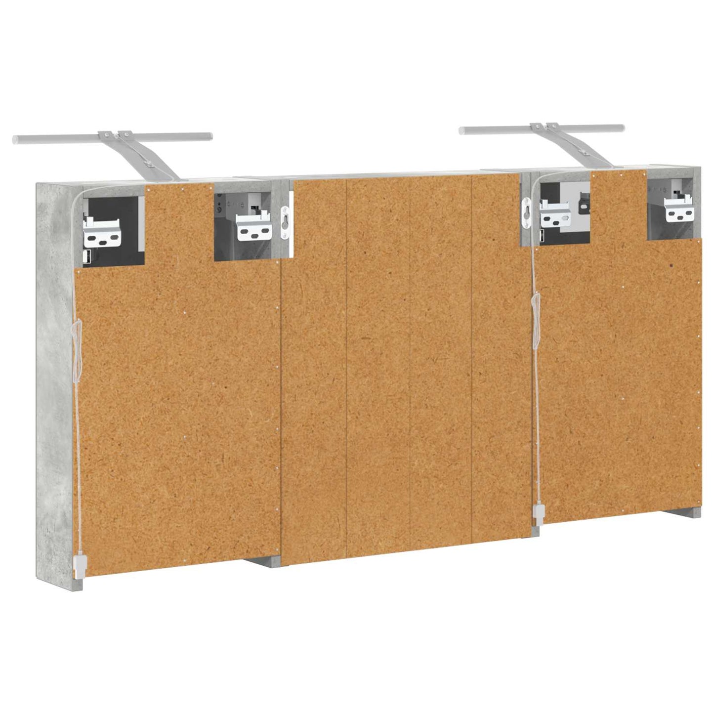 Baderomsskapsett 3 pcs 100 x 10,5 x 50 cm Konstruert tre