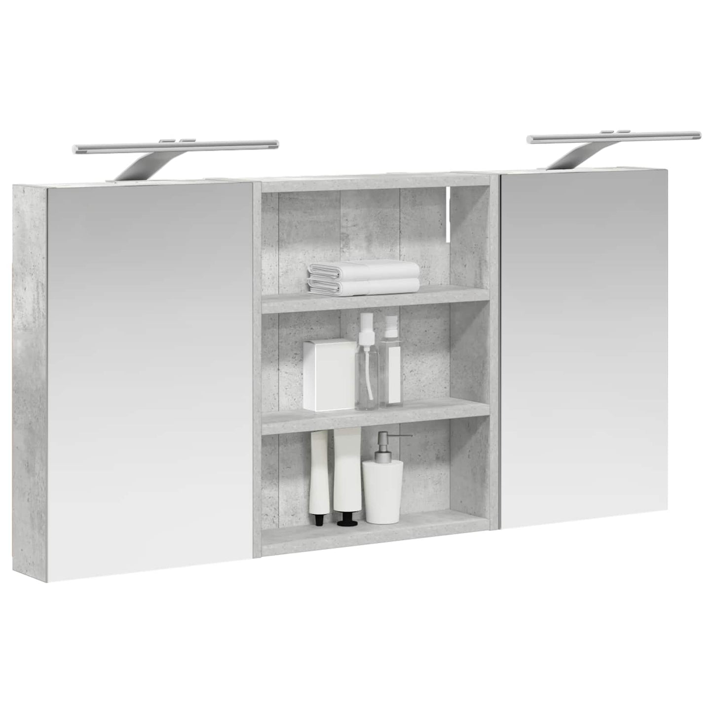 Baderomsskapsett 3 pcs 100 x 10,5 x 50 cm Konstruert tre
