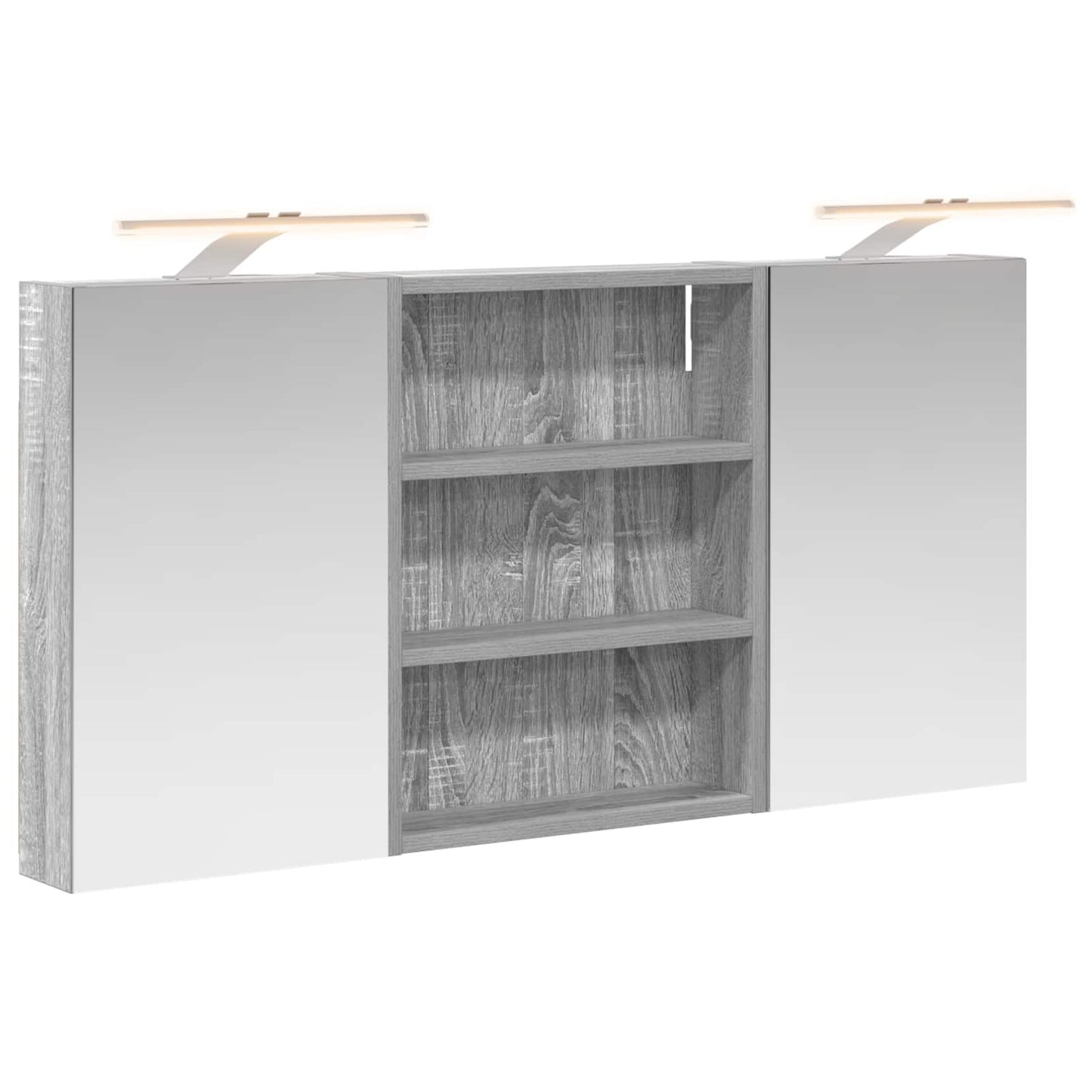 Baderomsskapsett 3 pcs 100 x 10,5 x 50 cm Konstruert tre