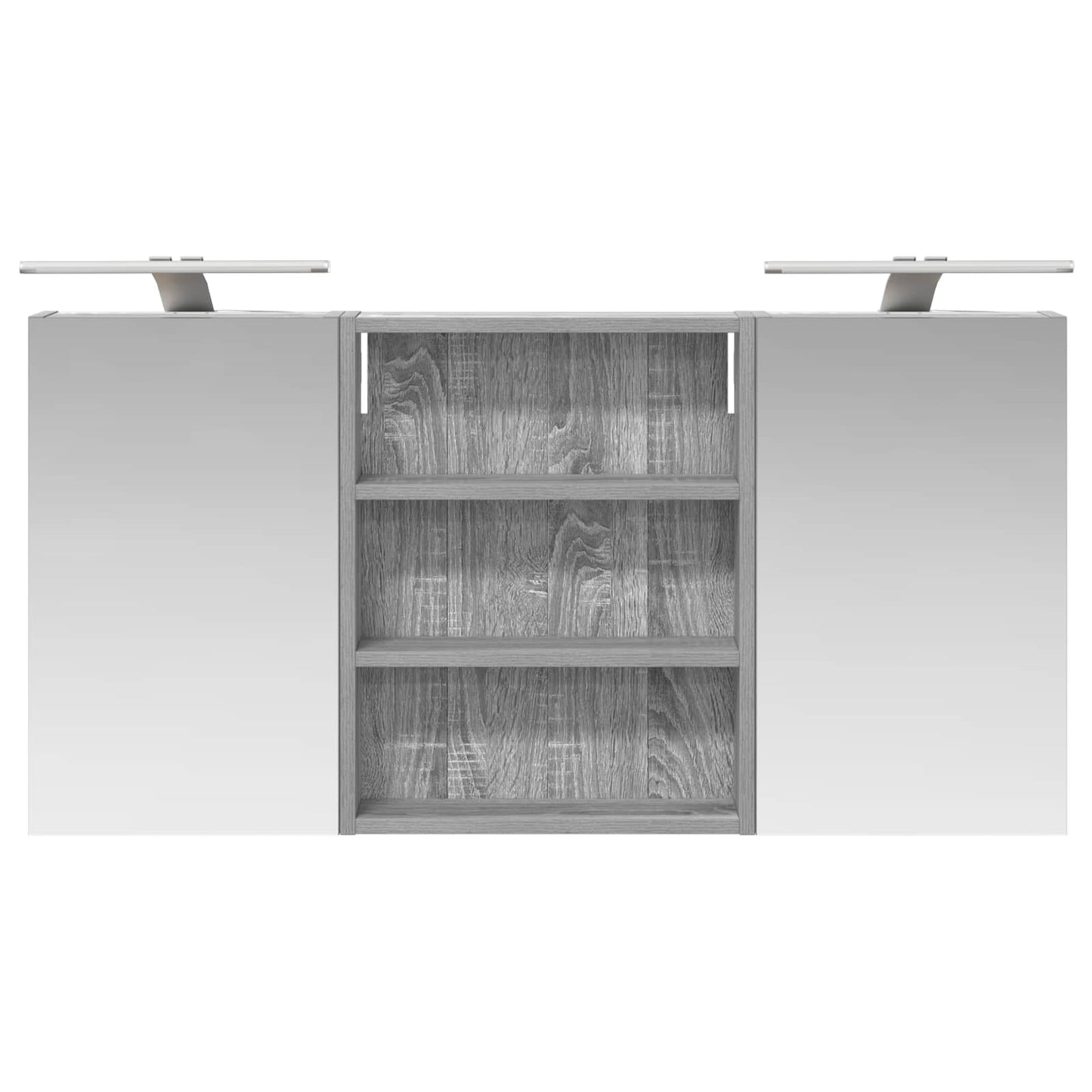 Baderomsskapsett 3 pcs 100 x 10,5 x 50 cm Konstruert tre
