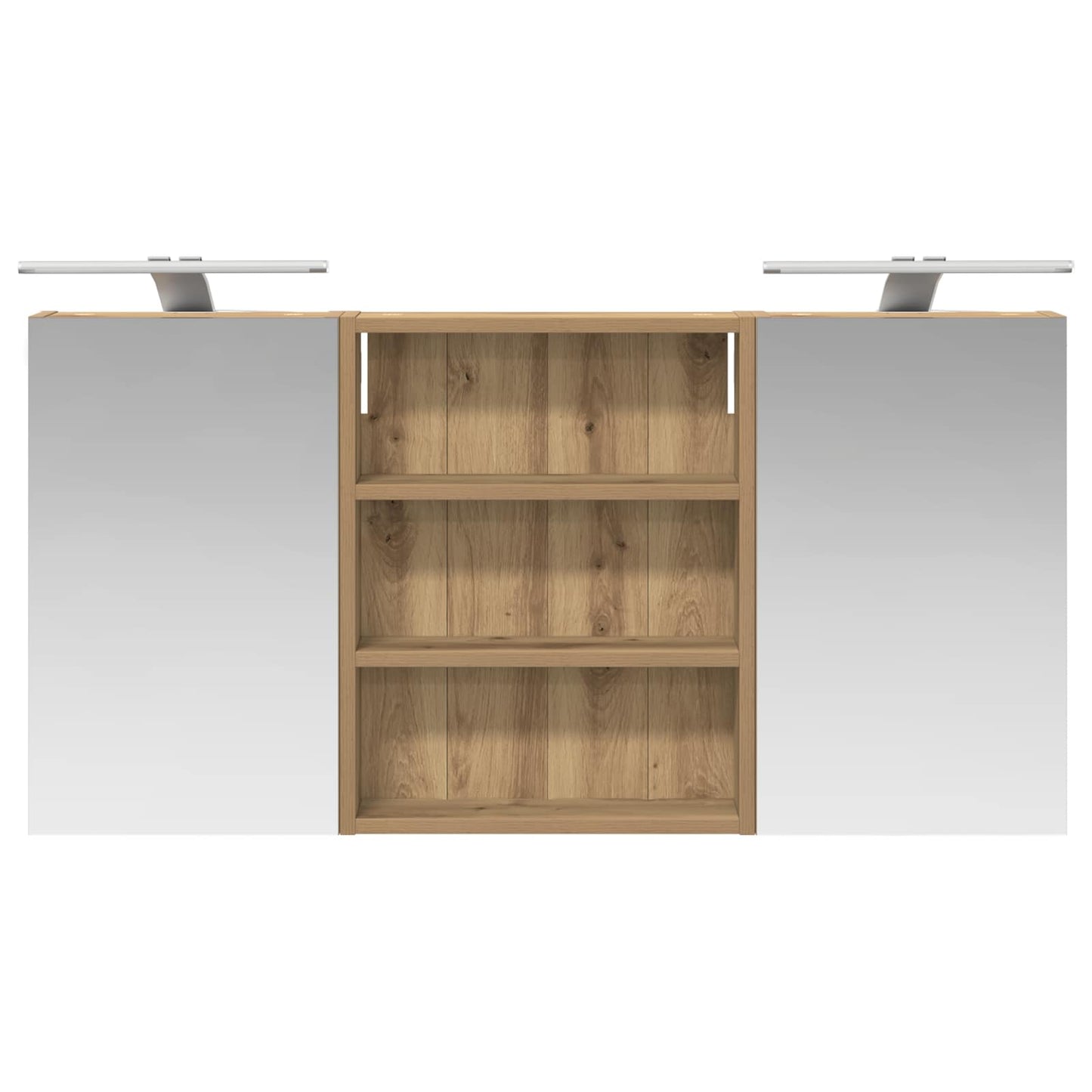 Baderomsskapsett 3 stk. 100 x 10,5 x 50 cm Konstruert tre