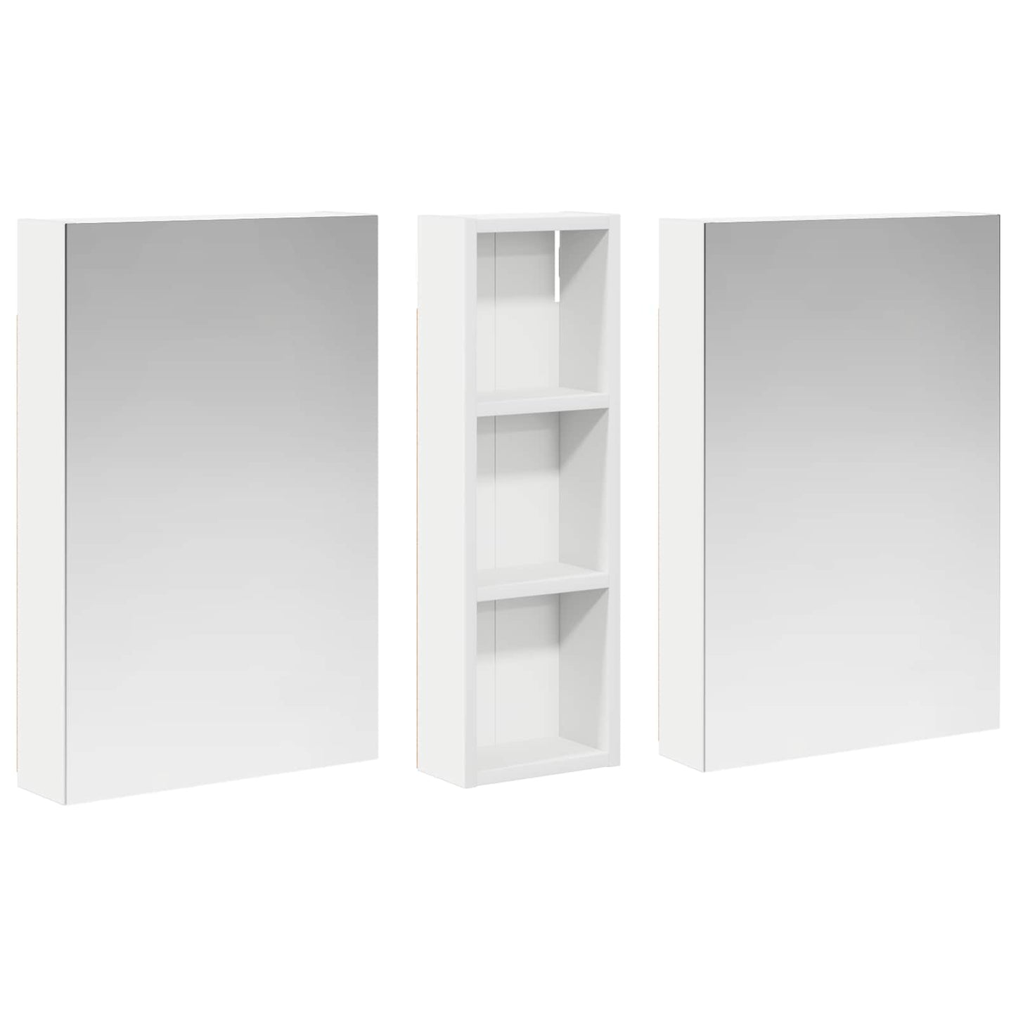 Baderomsskapsett 3 pcs 100 x 10,5 x 60,5 cm Konstruert tre