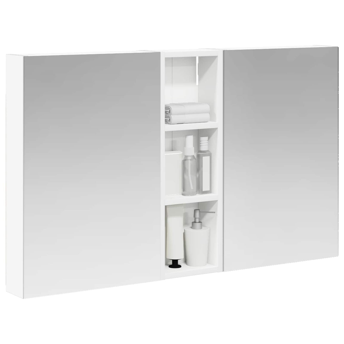 Baderomsskapsett 3 pcs 100 x 10,5 x 60,5 cm Konstruert tre
