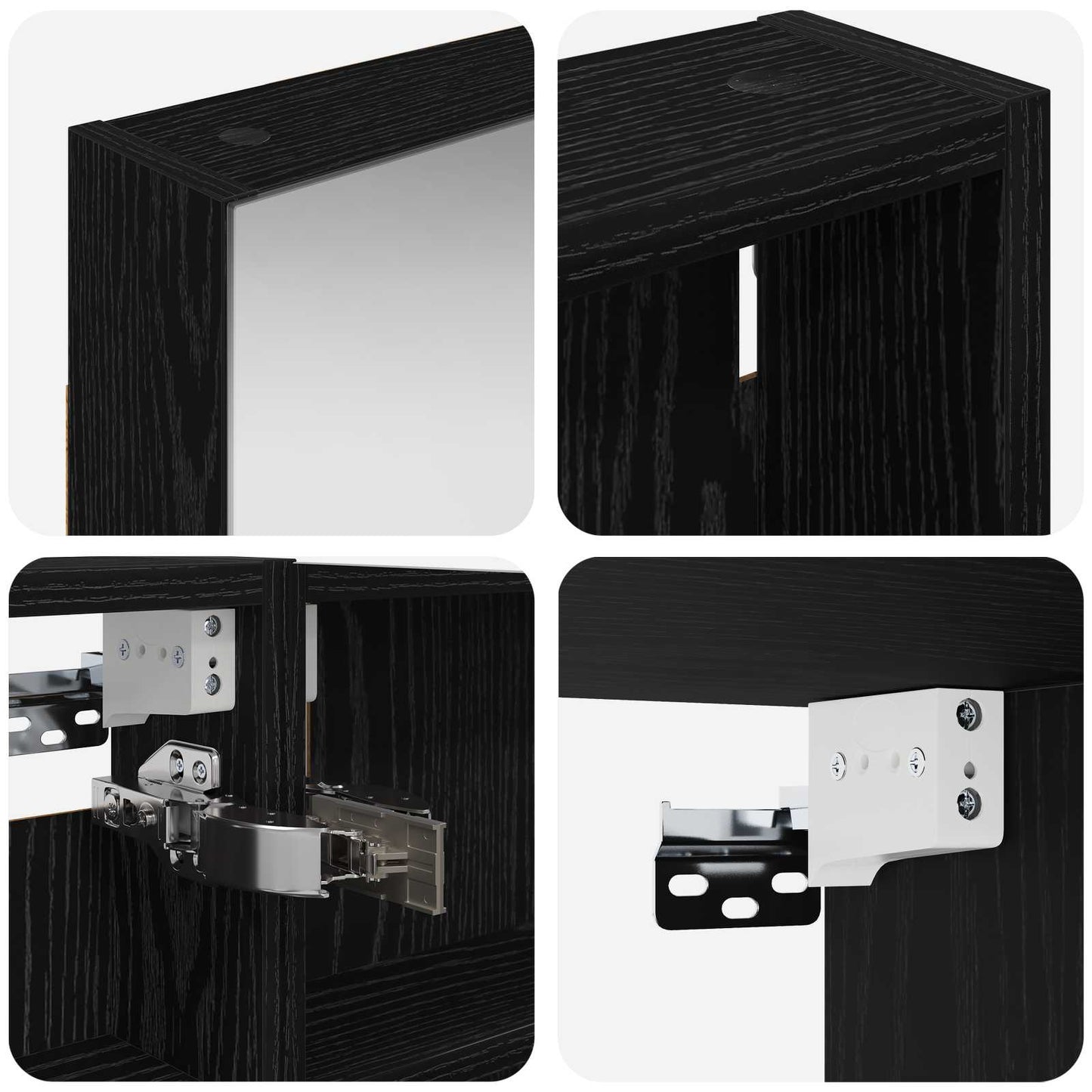 Baderomsskapsett 3 pcs 100 x 10,5 x 60,5 cm Konstruert tre