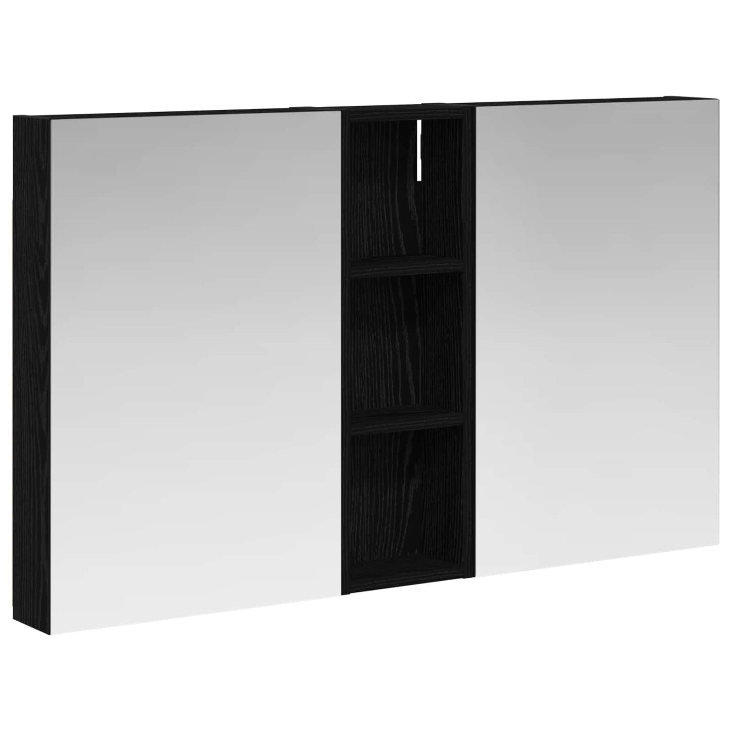 Baderomsskapsett 3 pcs 100 x 10,5 x 60,5 cm Konstruert tre
