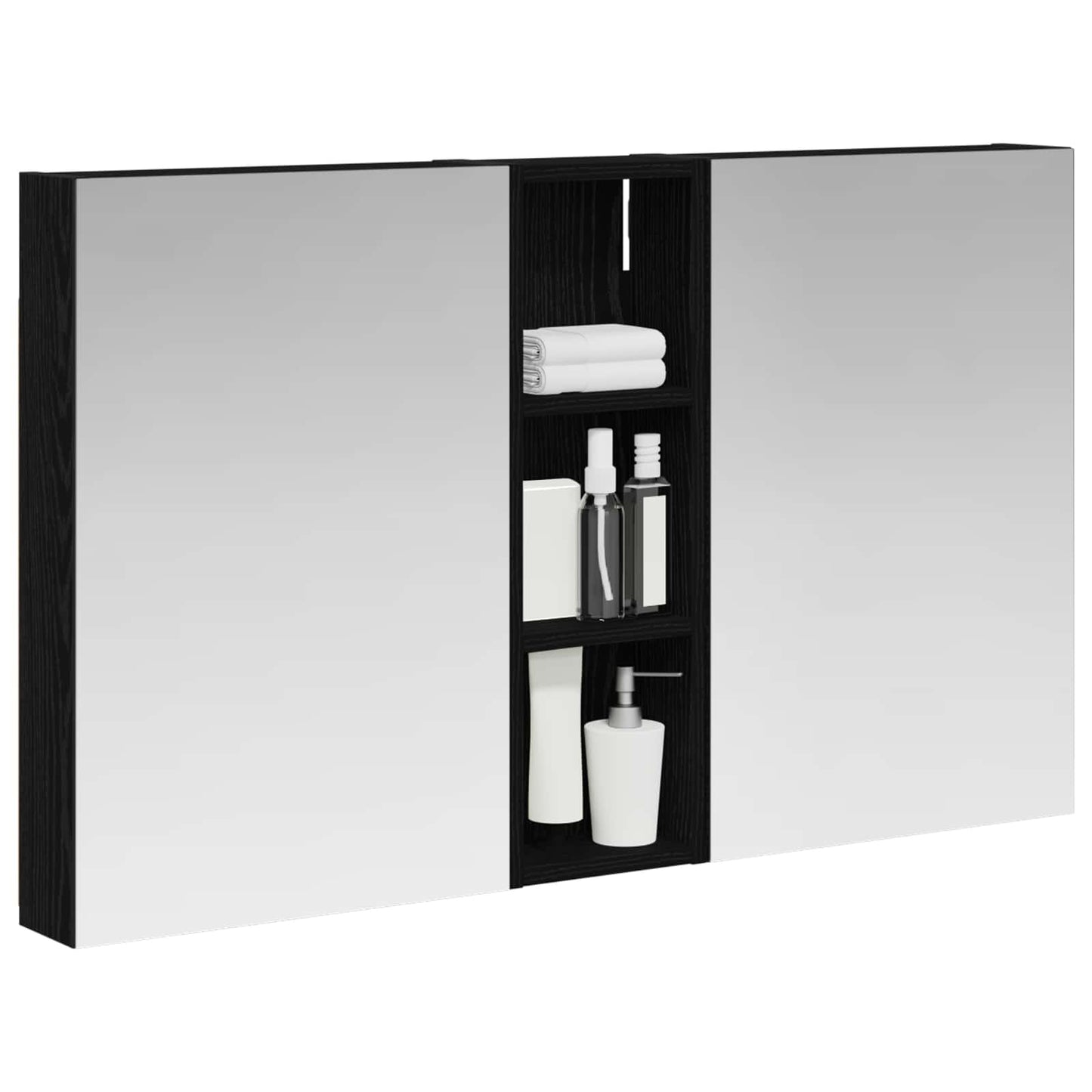 Baderomsskapsett 3 pcs 100 x 10,5 x 60,5 cm Konstruert tre
