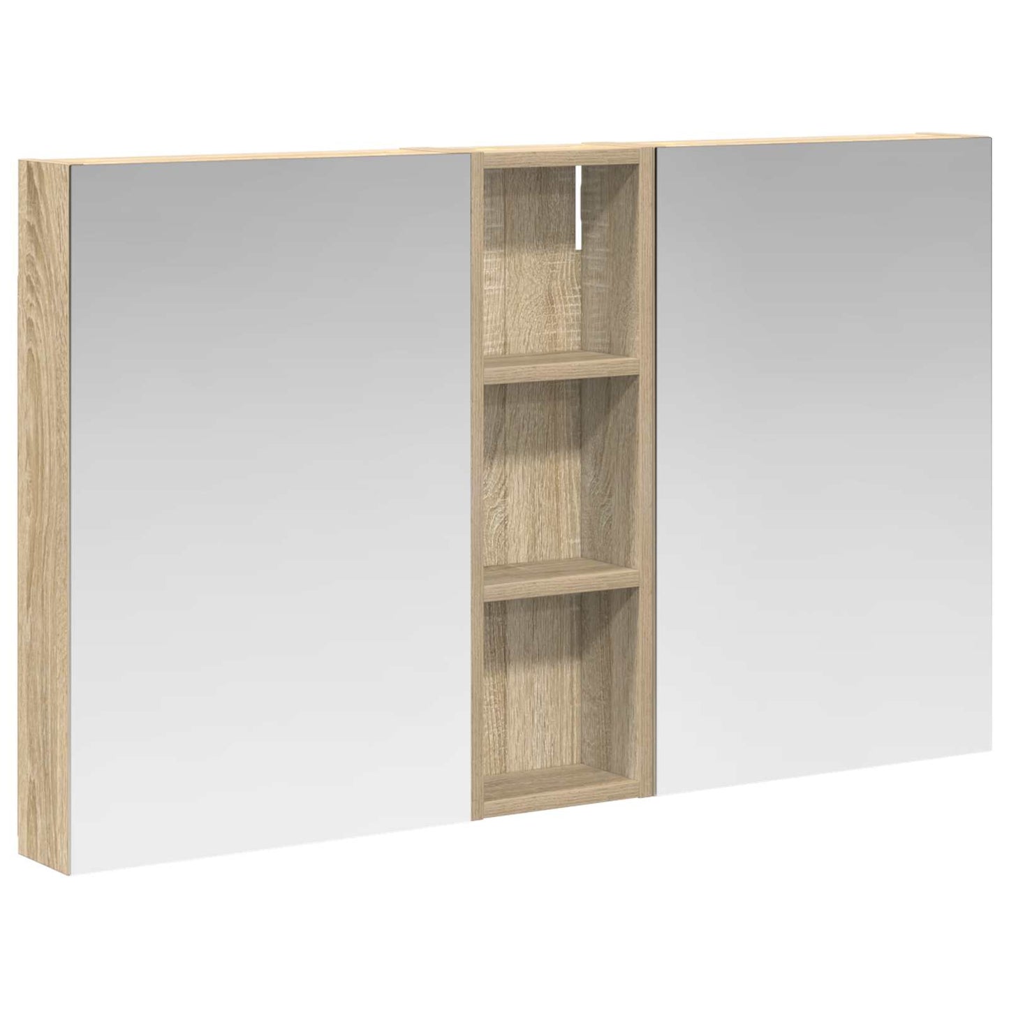 Baderomsskapsett 3 pcs 100 x 10,5 x 60,5 cm Konstruert tre