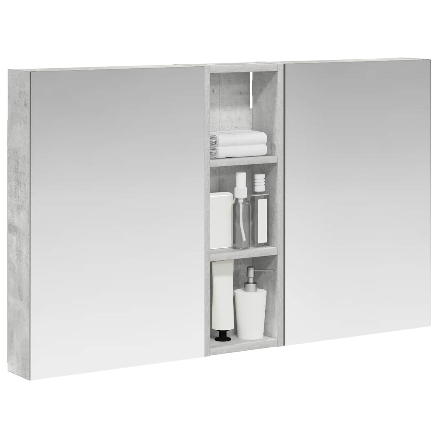 Baderomsskapsett 3 pcs 100 x 10,5 x 60,5 cm Konstruert tre
