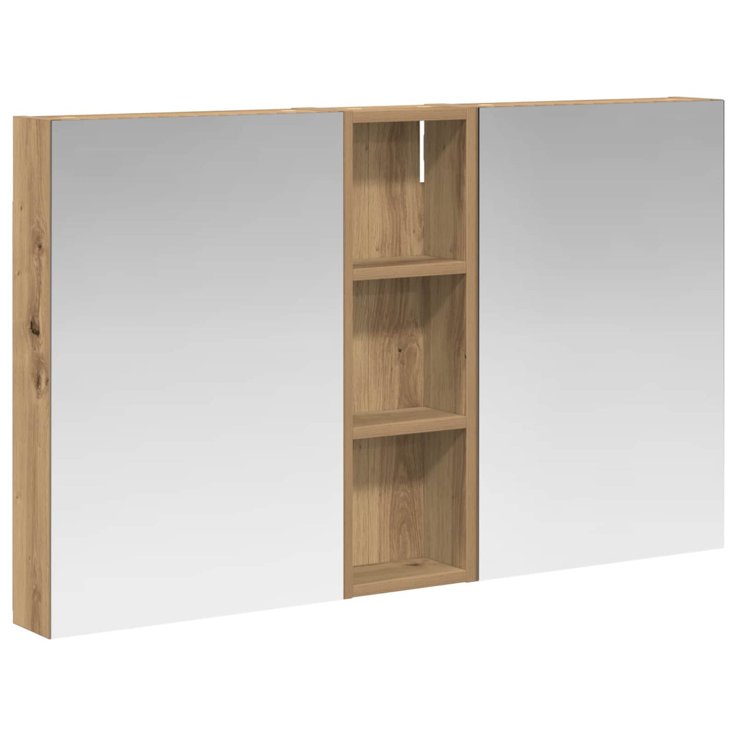 Baderomsskapsett 3 stk. 100 x 10,5 x 60,5 cm Konstruert tre