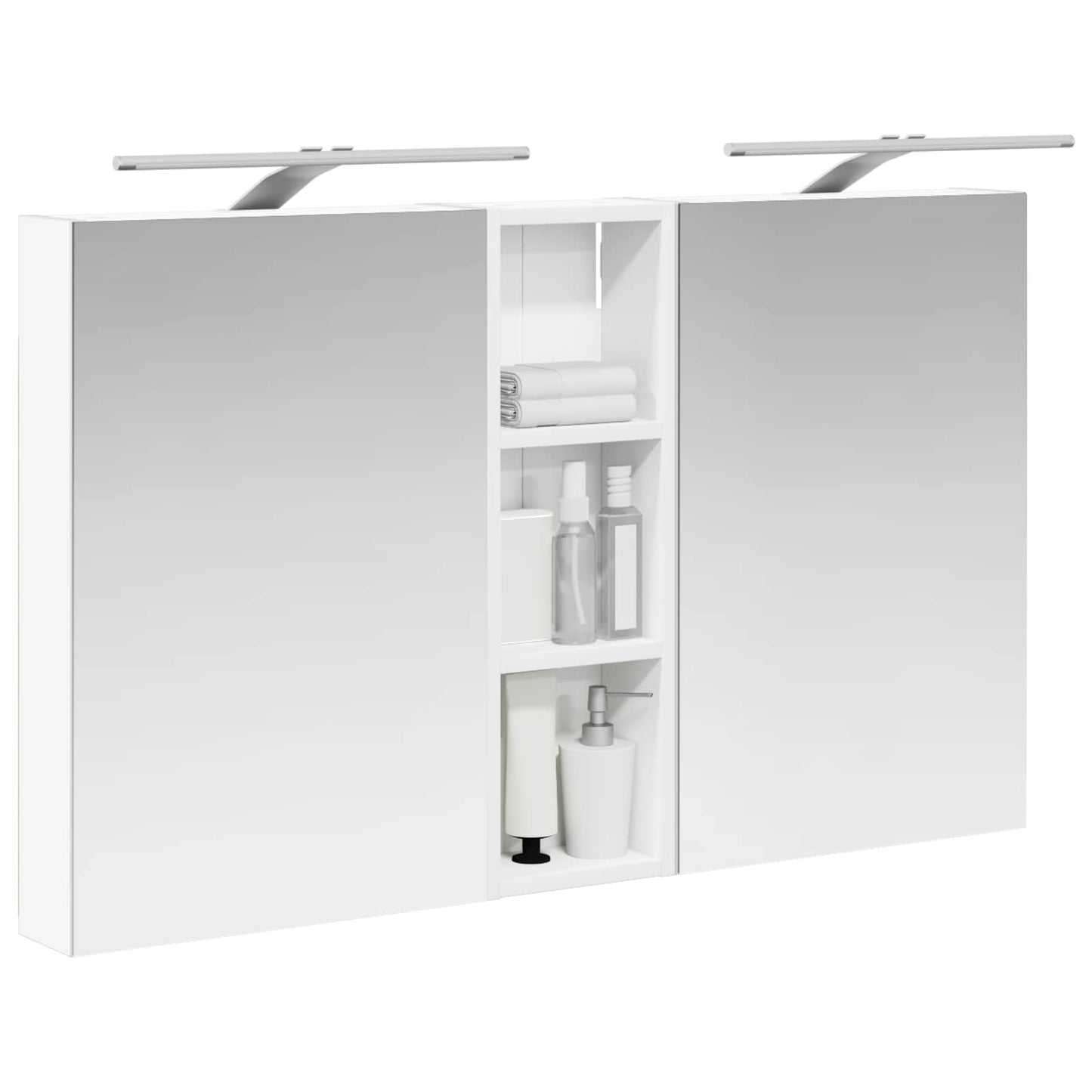 Baderomsskapsett 3 pcs 100 x 10,5 x 60,5 cm Konstruert tre