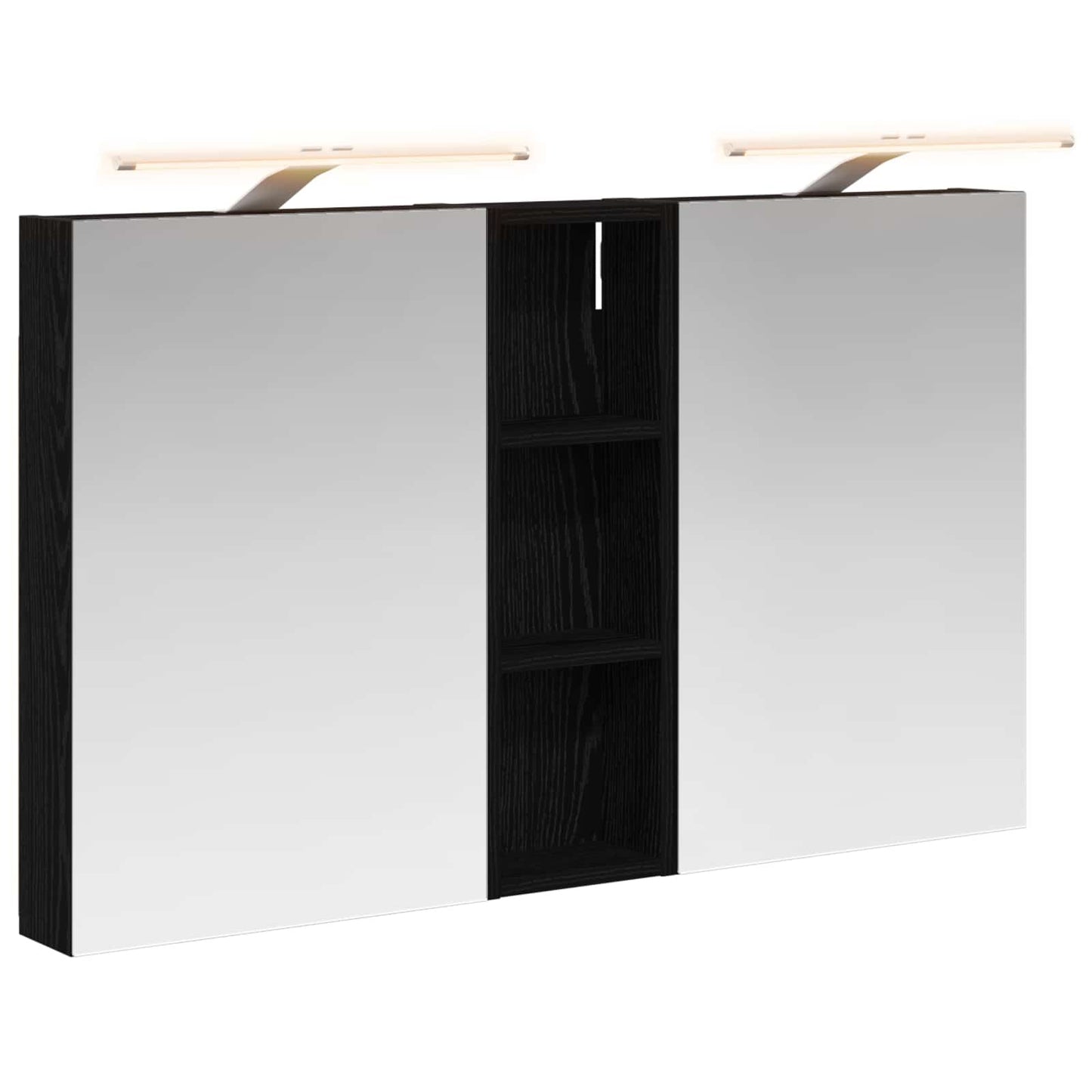 Baderomsskapsett 3 pcs 100 x 10,5 x 60,5 cm Konstruert tre