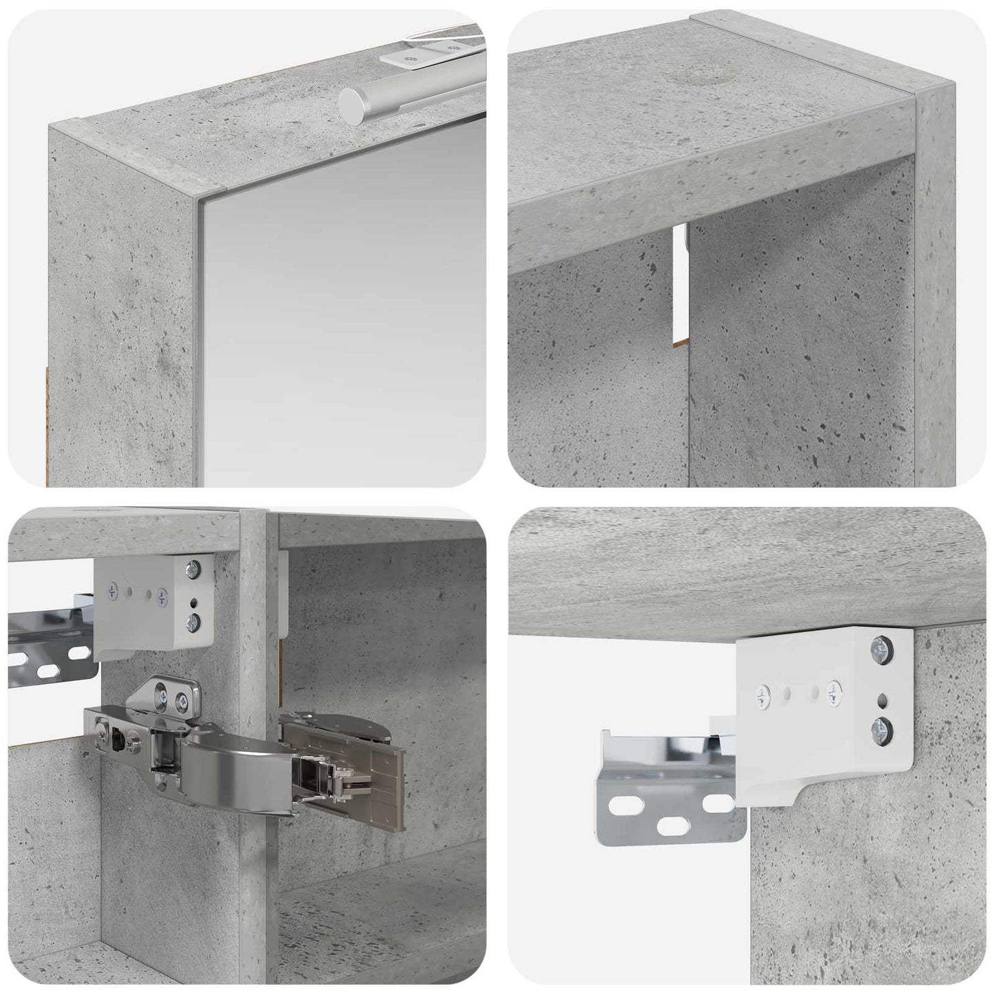 Baderomsskapsett 3 pcs 100 x 10,5 x 60,5 cm Konstruert tre