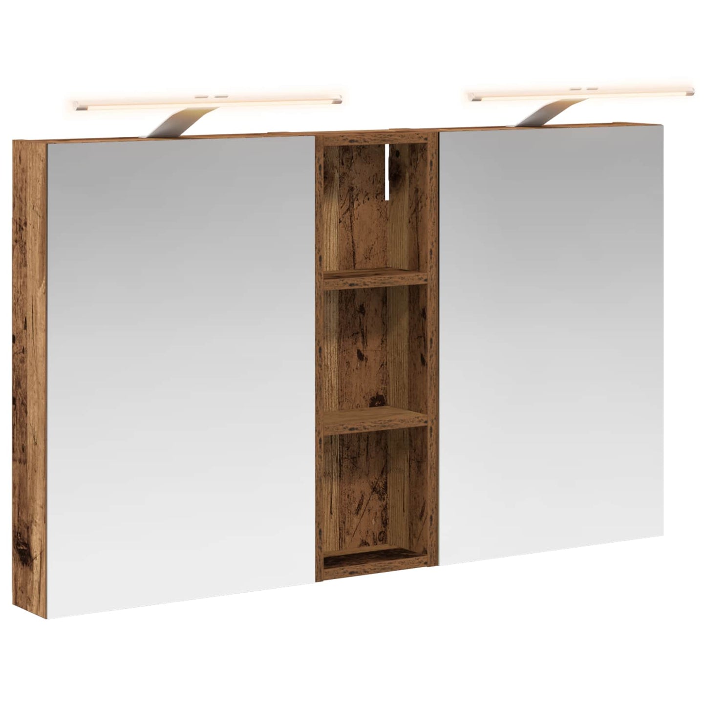 Baderomsskapsett 3 pcs 100 x 10,5 x 60,5 cm Konstruert tre