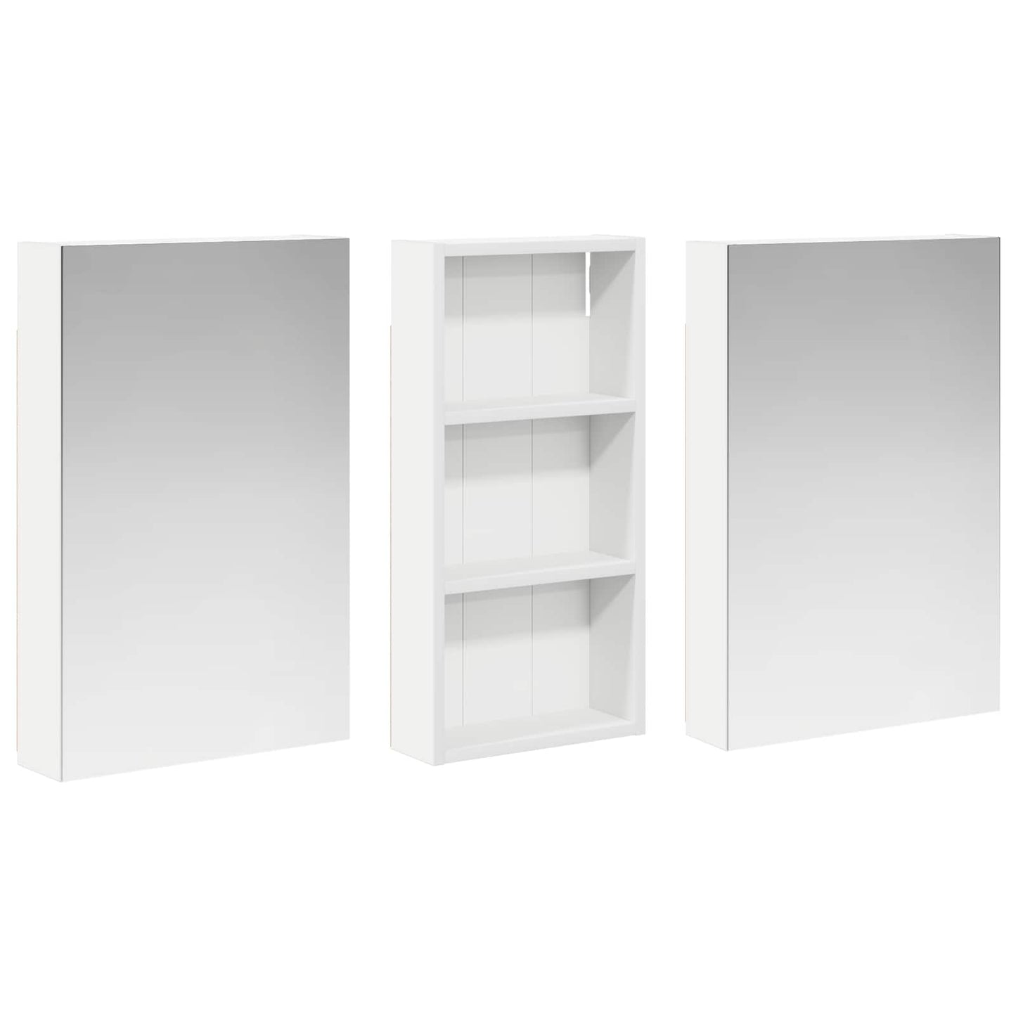 Baderomsskapsett 3 pcs 110 x 10,5 x 60,5 cm Konstruert tre