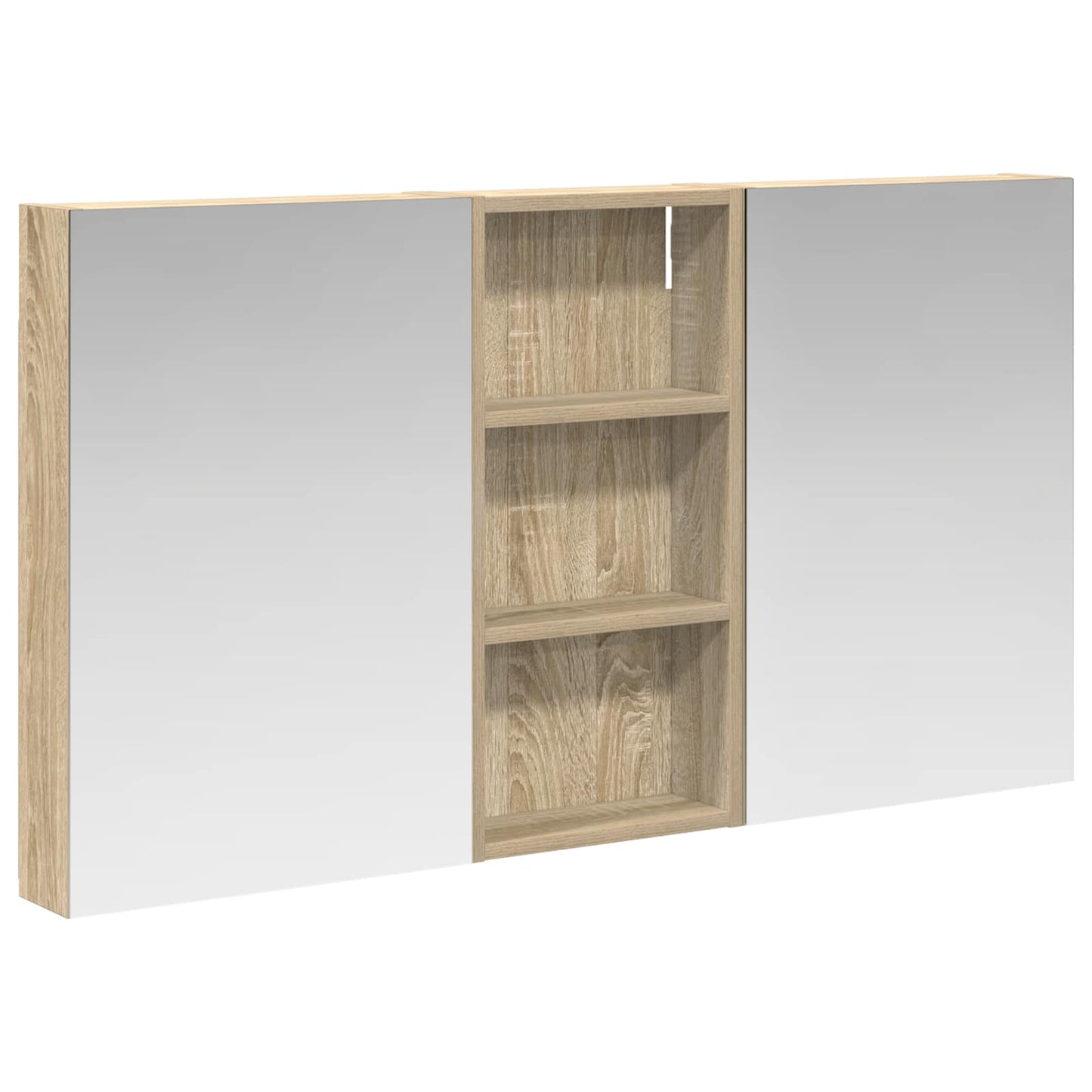 Baderomsskapsett 3 pcs 110 x 10,5 x 60,5 cm Konstruert tre