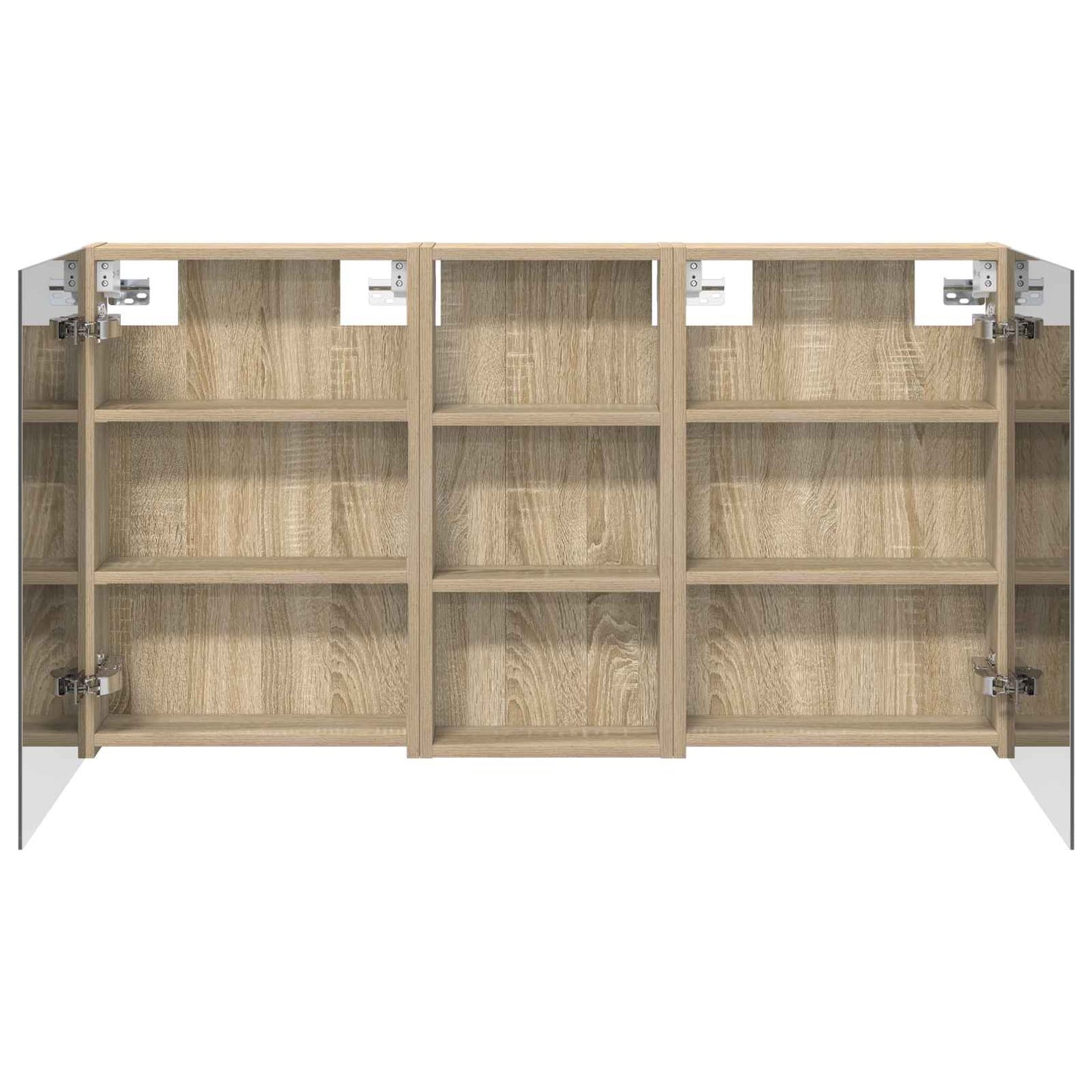Baderomsskapsett 3 pcs 110 x 10,5 x 60,5 cm Konstruert tre