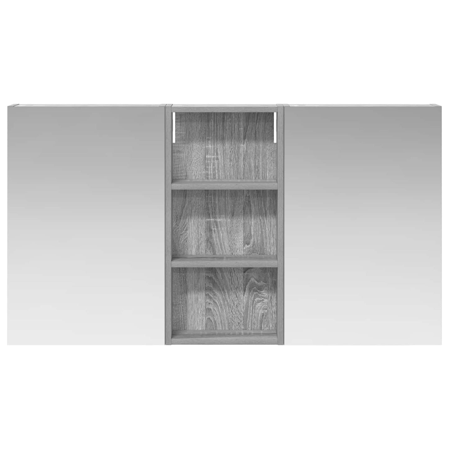 Baderomsskapsett 3 pcs 110 x 10,5 x 60,5 cm Konstruert tre