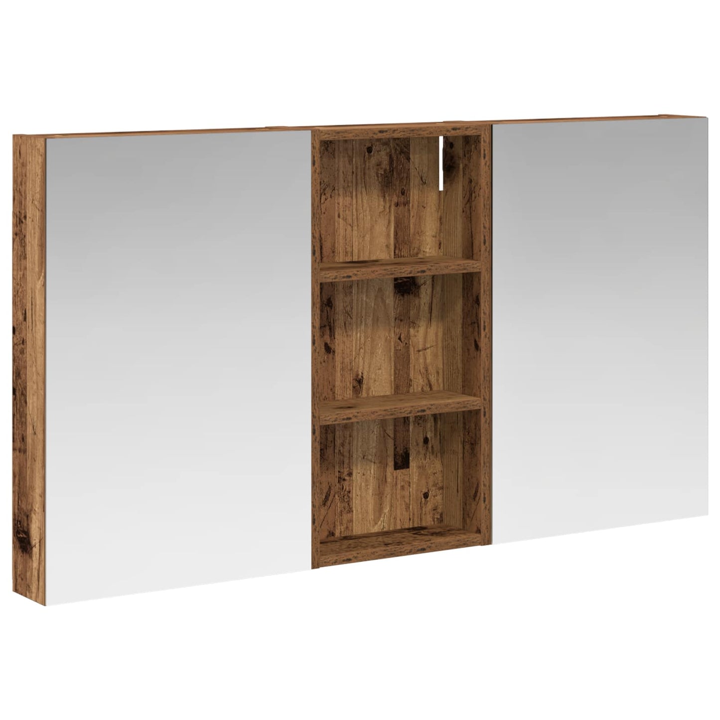 Baderomsskapsett 3 pcs 110 x 10,5 x 60,5 cm Konstruert tre