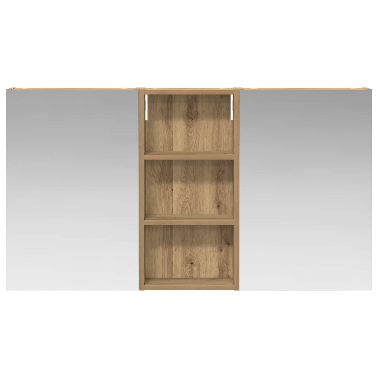 Baderomsskapsett 3 stk. 110 x 10,5 x 60,5 cm Konstruert tre