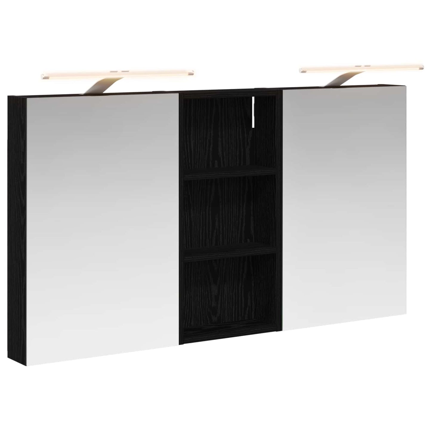 Baderomsskapsett 3 pcs 110 x 10,5 x 60,5 cm Konstruert tre