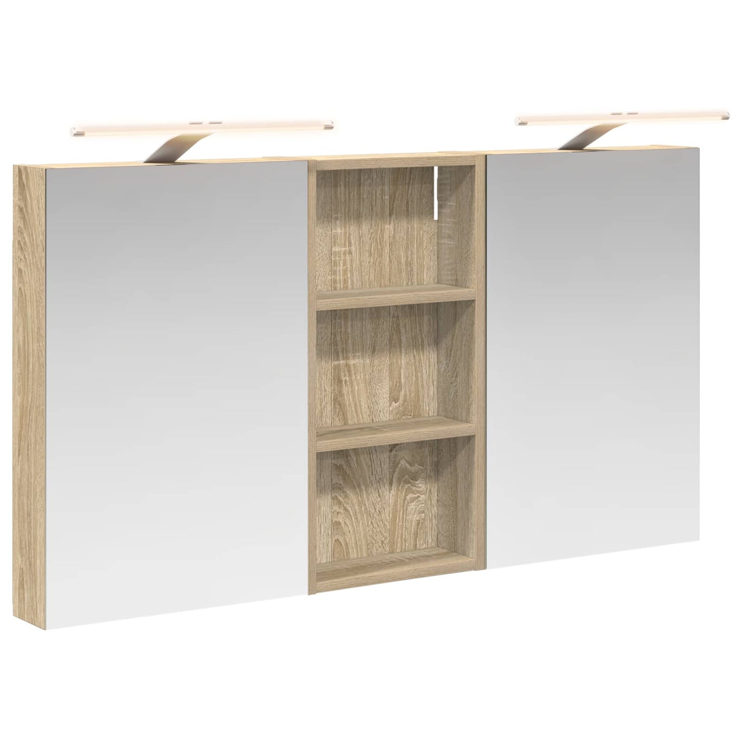 Baderomsskapsett 3 pcs 110 x 10,5 x 60,5 cm Konstruert tre