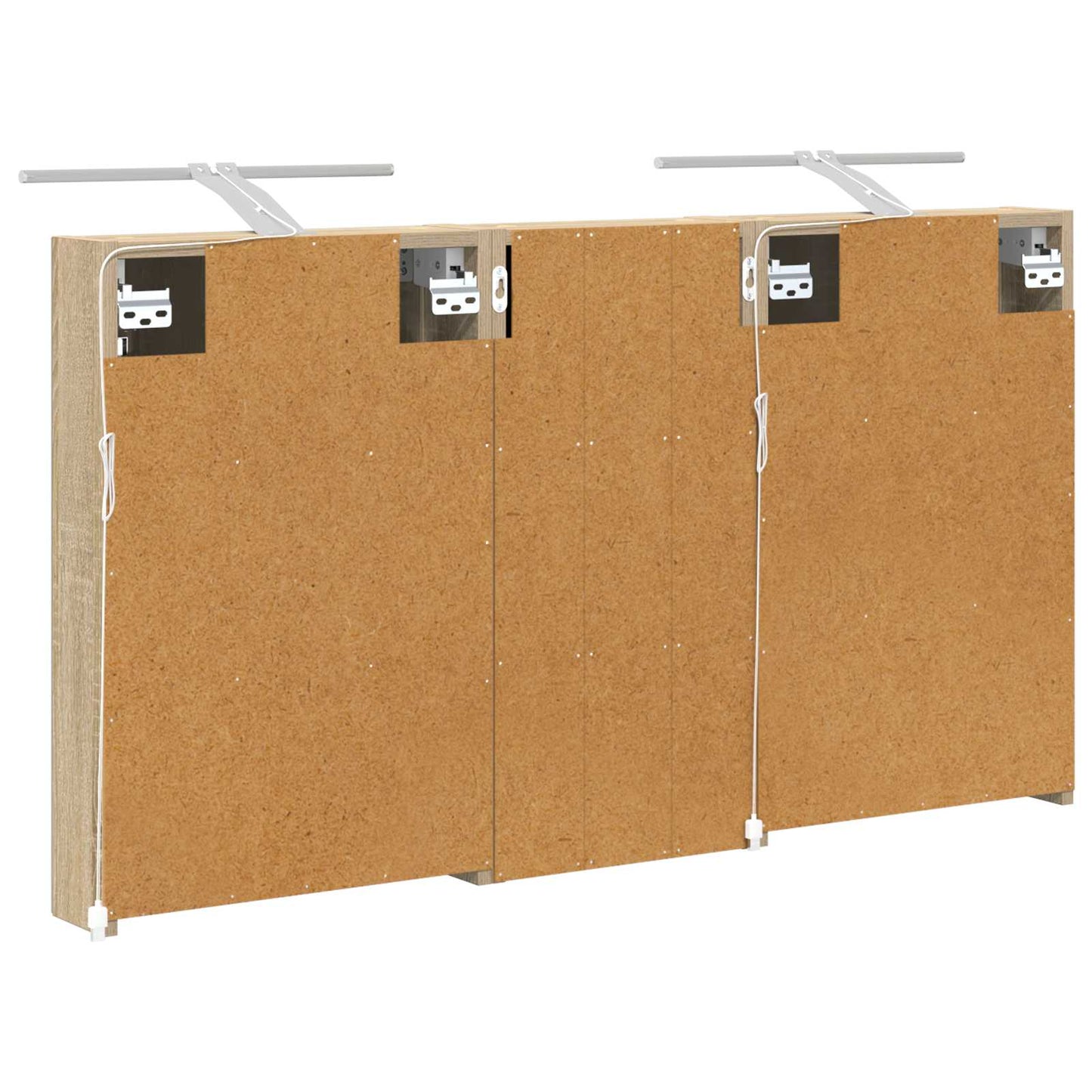 Baderomsskapsett 3 pcs 110 x 10,5 x 60,5 cm Konstruert tre