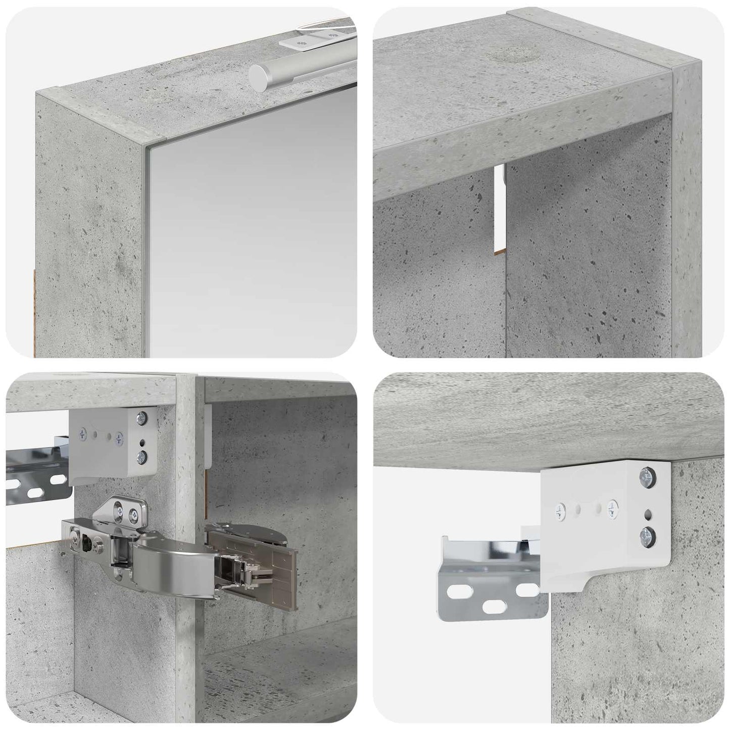 Baderomsskapsett 3 pcs 110 x 10,5 x 60,5 cm Konstruert tre