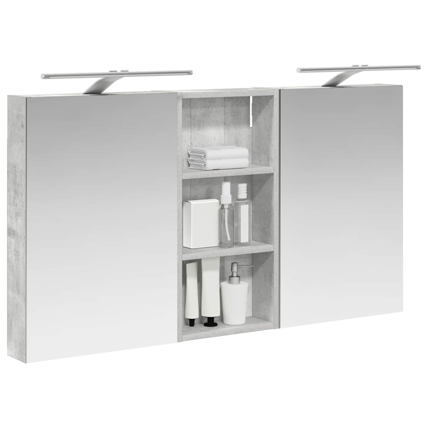 Baderomsskapsett 3 pcs 110 x 10,5 x 60,5 cm Konstruert tre