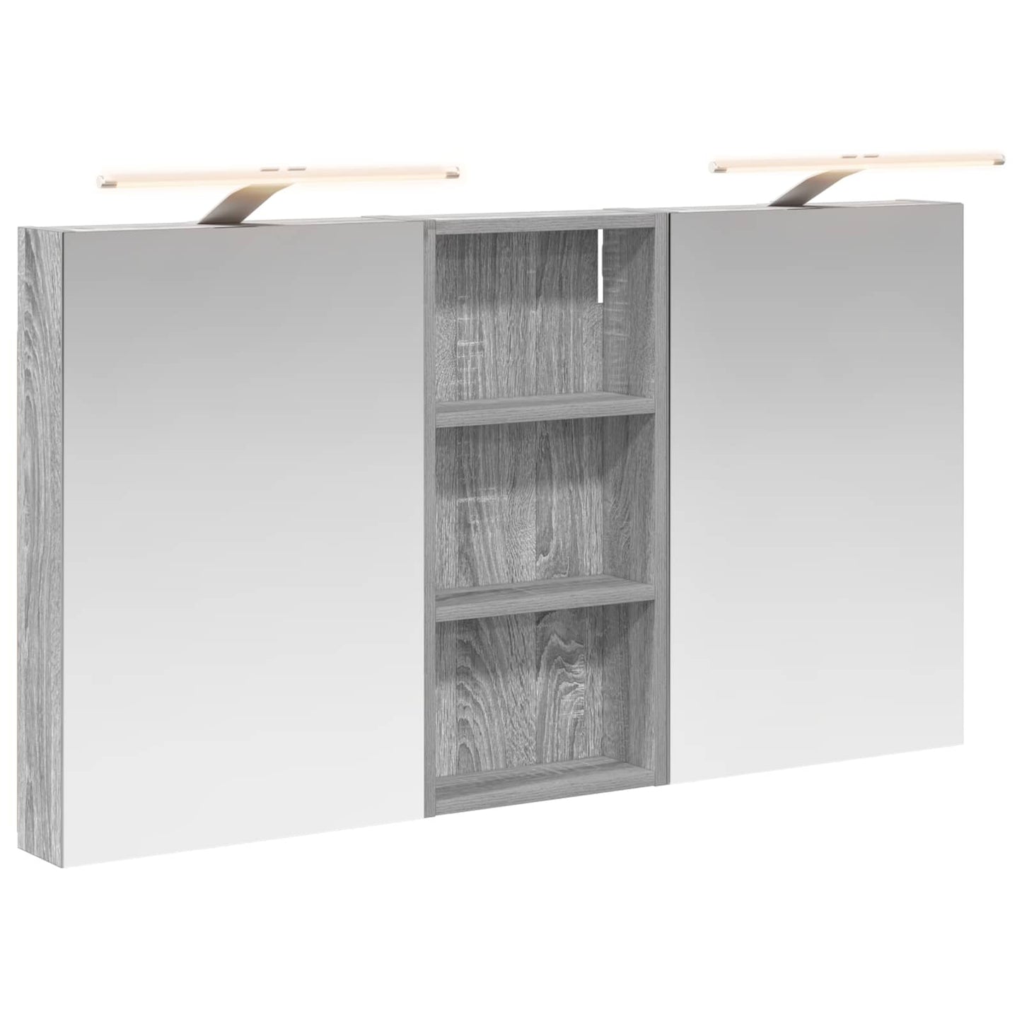 Baderomsskapsett 3 pcs 110 x 10,5 x 60,5 cm Konstruert tre