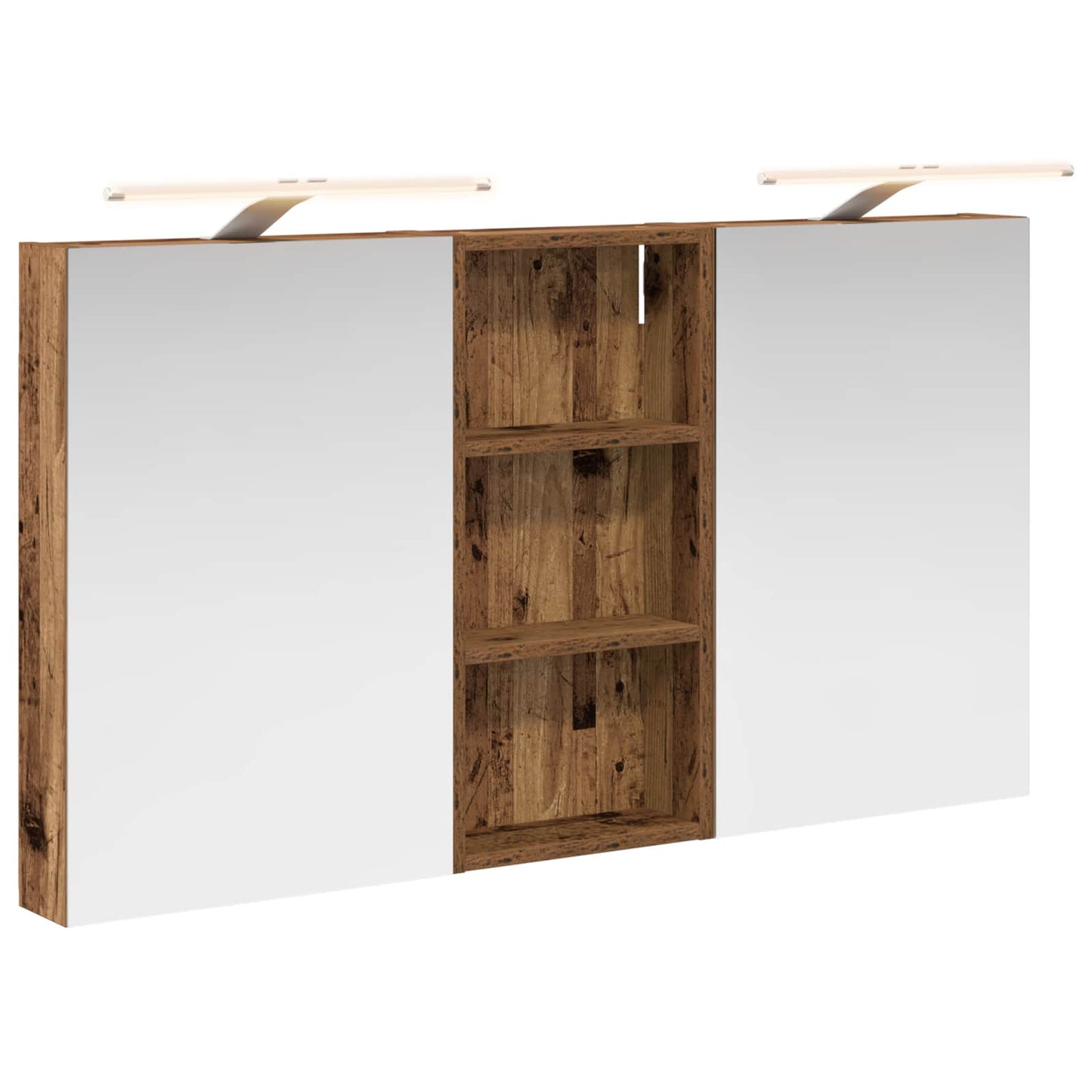 Baderomsskapsett 3 pcs 110 x 10,5 x 60,5 cm Konstruert tre