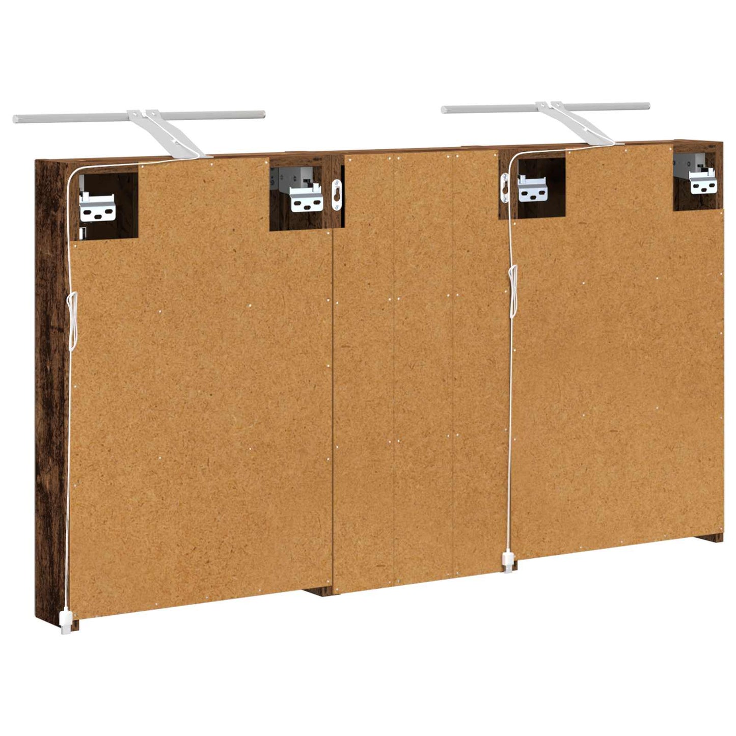 Baderomsskapsett 3 pcs 110 x 10,5 x 60,5 cm Konstruert tre