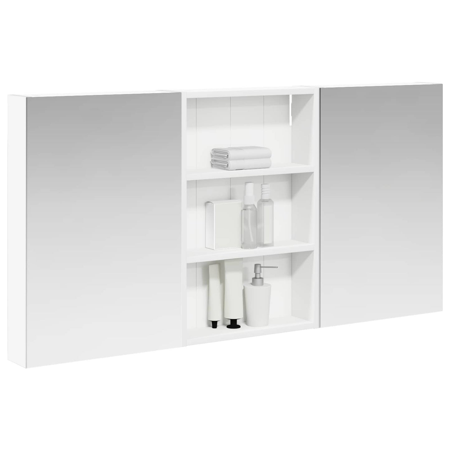 Baderomsskapsett 3 pcs 120 x 10,5 x 60,5 cm Konstruert tre